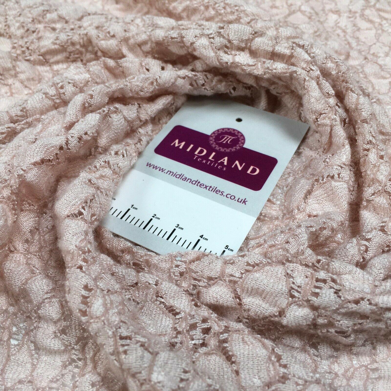 Blush soft lace / net dress Fabric 140cm M186-54 Mtex