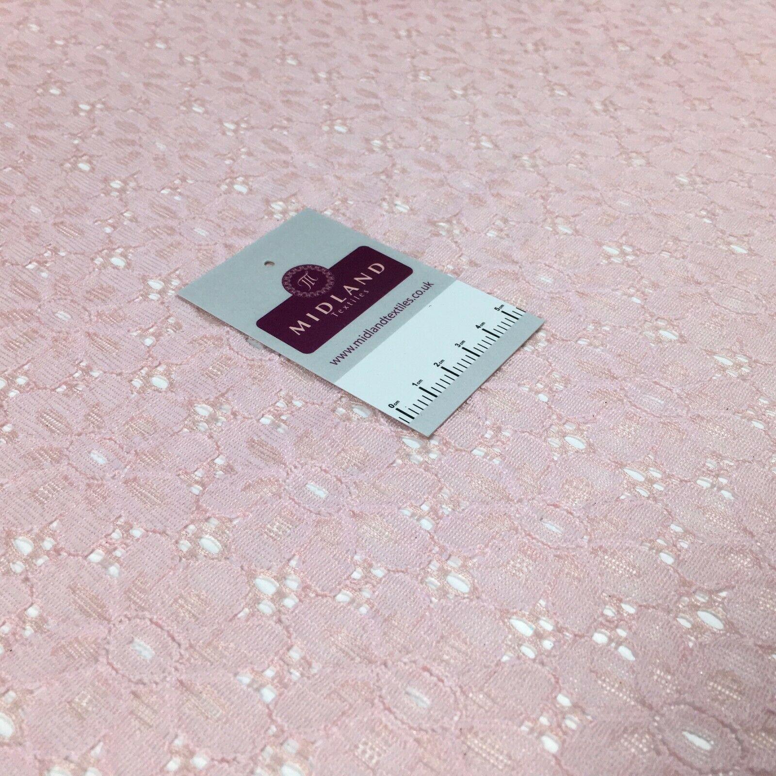 Pink floral Soft lace/net dress Fabric 140 cm M186-55 Mtex