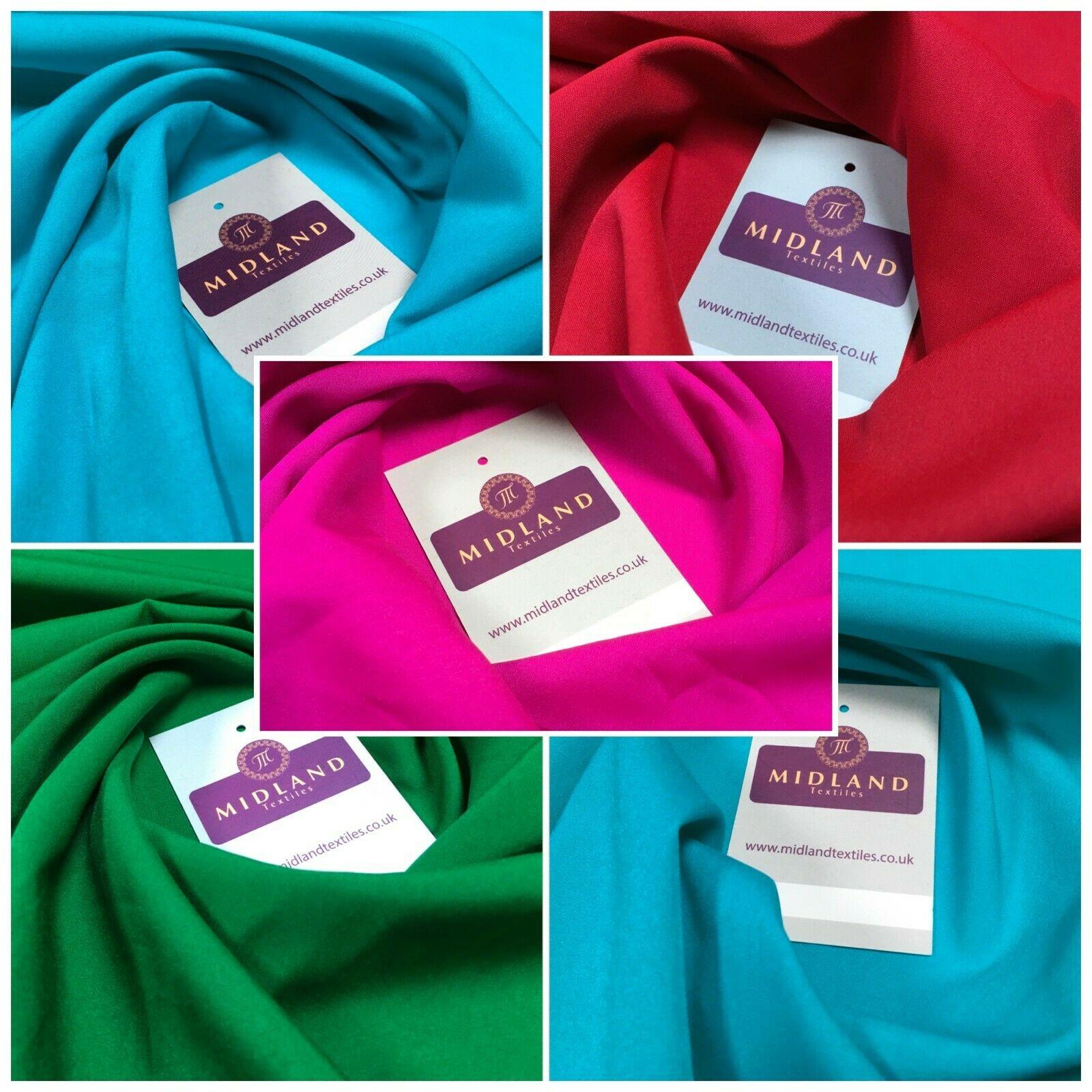 Indian Colours Plain Soft Lightweight Lining 100% Polyester Crepe Fabric 100 cm Wide MR865 Mtex