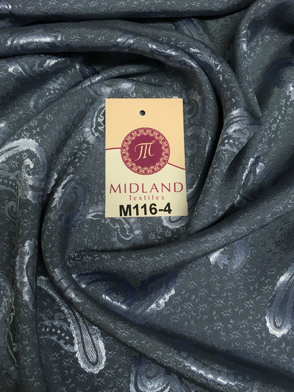 Two Toned Paisley Satin Jacquard Dress Fabric 58' Wide M116 Mtex