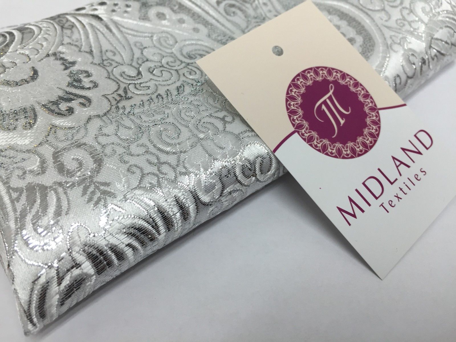 New Paisley Metallic Brocade Fabric 58' wide for Jackets & waistcoats M350 Mtex