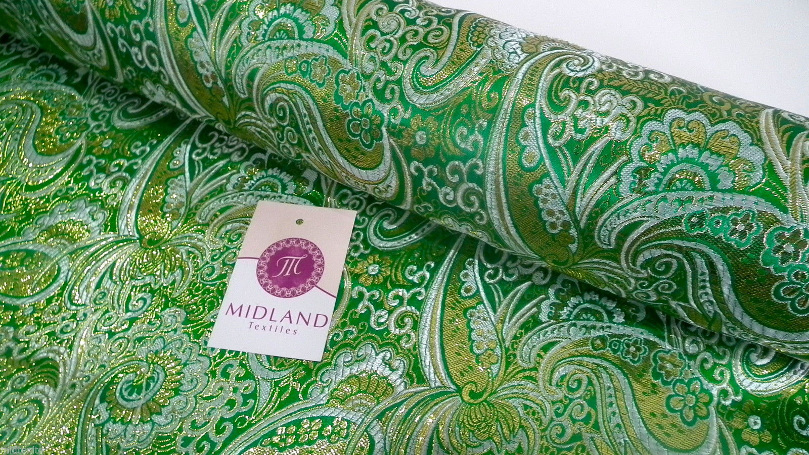 New Paisley Metallic Brocade Fabric 58' wide for Jackets & waistcoats M350 Mtex