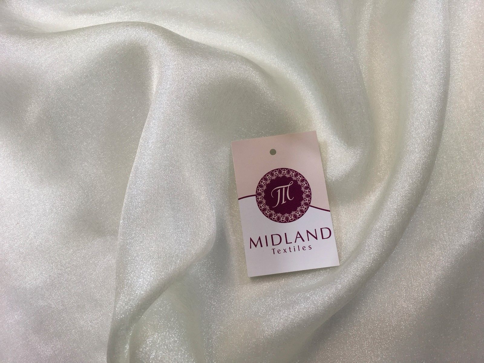 CRYSTAL ORGANZA WEDDING BRIDAL DANCE VEIL DRESS FABRIC MATERIAL 45' WIDE M111