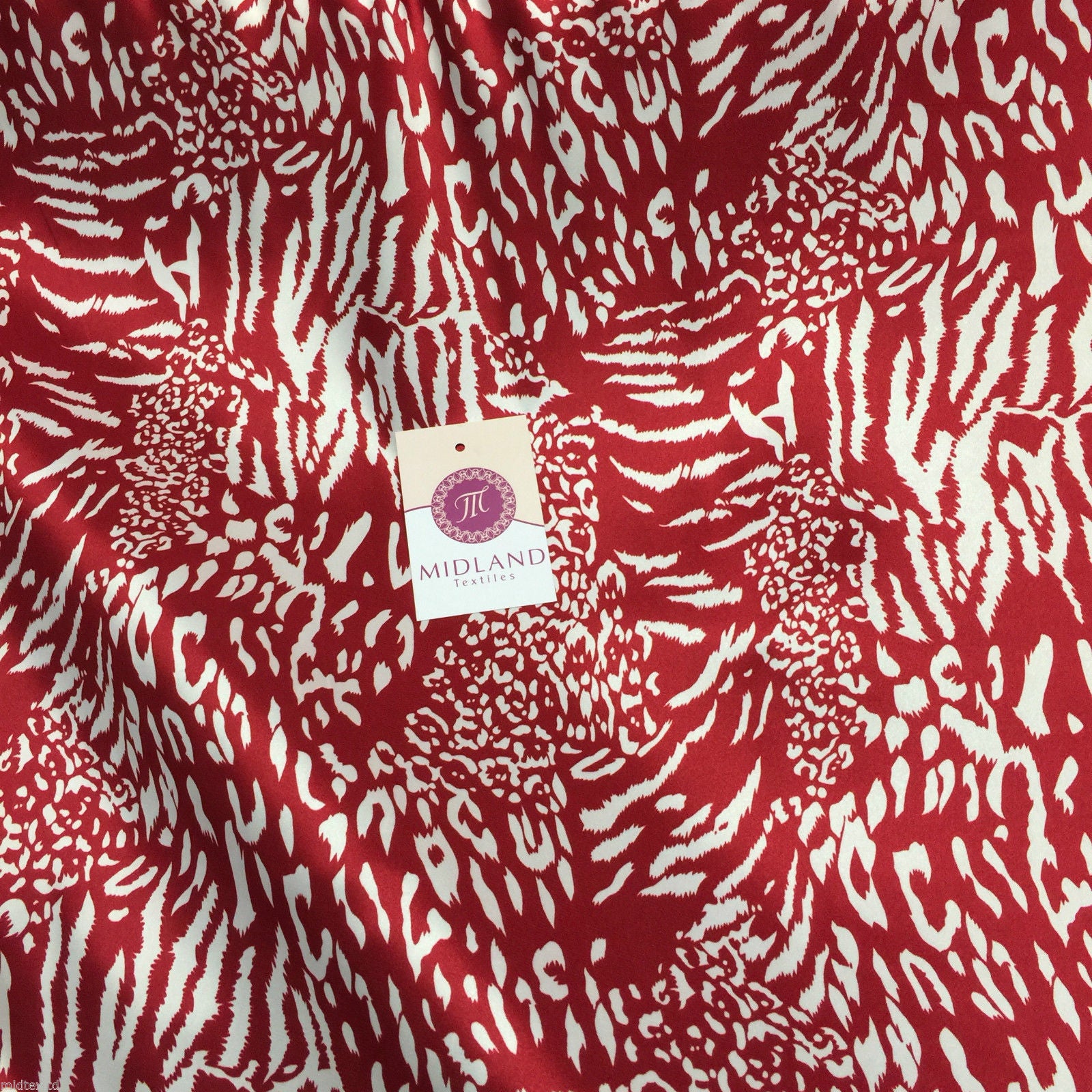 Animal Print lightweight silky Satin fabric 58' M88 Mtex