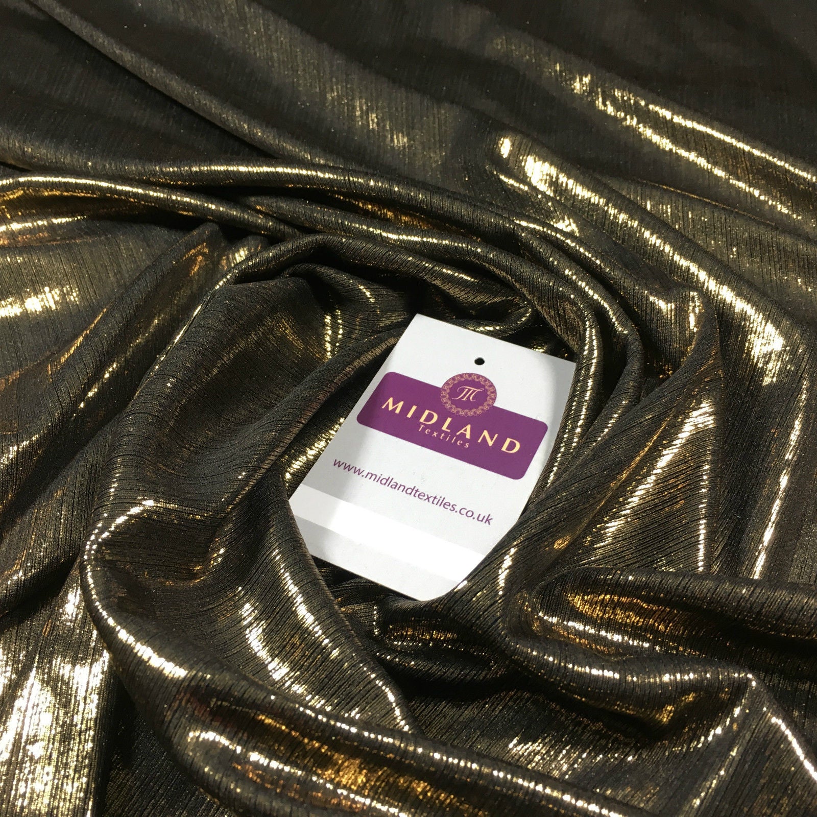 Shiny Metallic Corduroy Lame stretch kjole stof 40" bred - Textiles