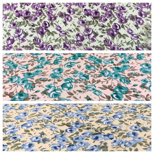 Floral Lightweight Georgette Dress fabric 58" M775 Mtex - Midland Textiles & Fabric