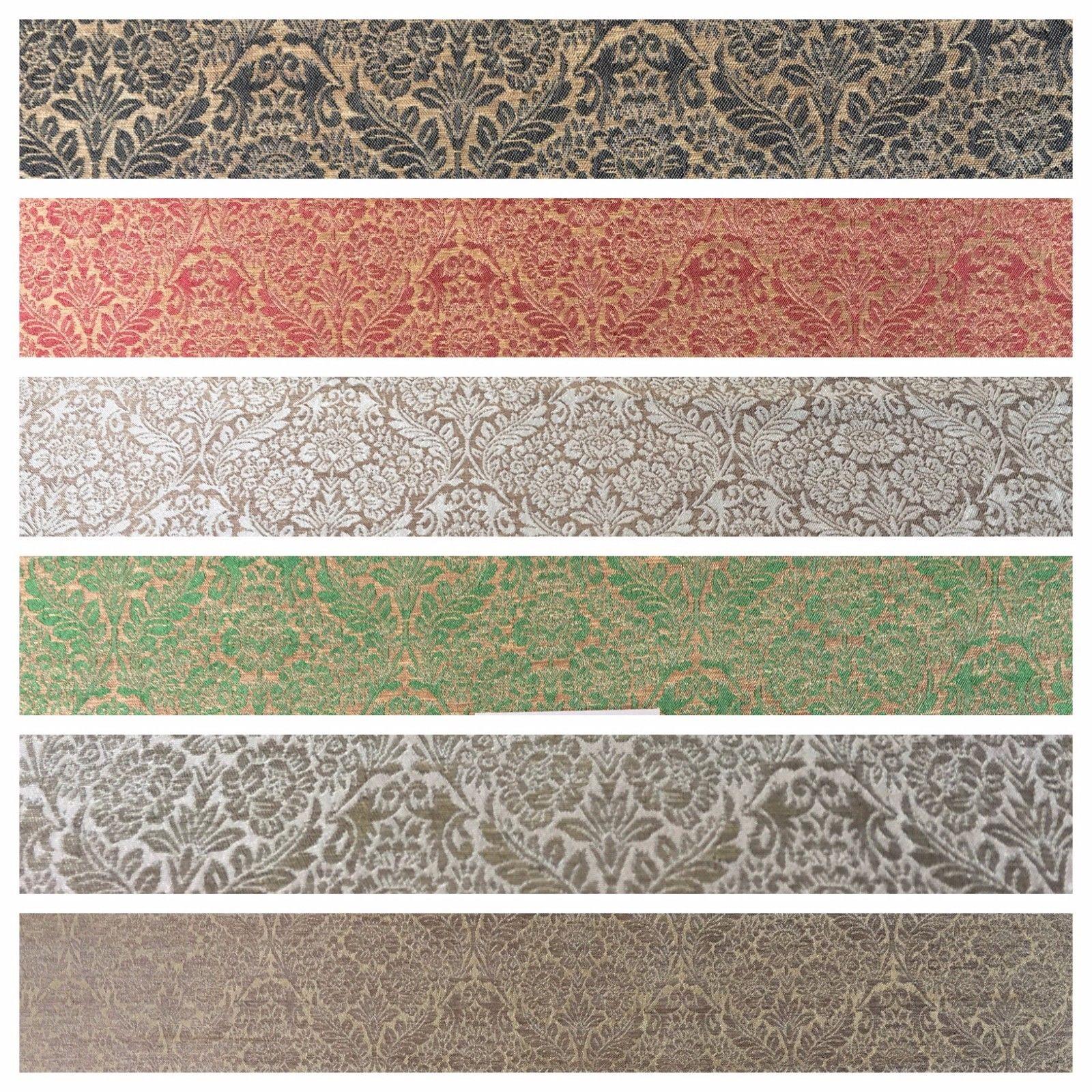 Indian Ornate Ornamental Pure Silk Banarsi brocade fabric 44" M789 Mtex - Midland Textiles & Fabric