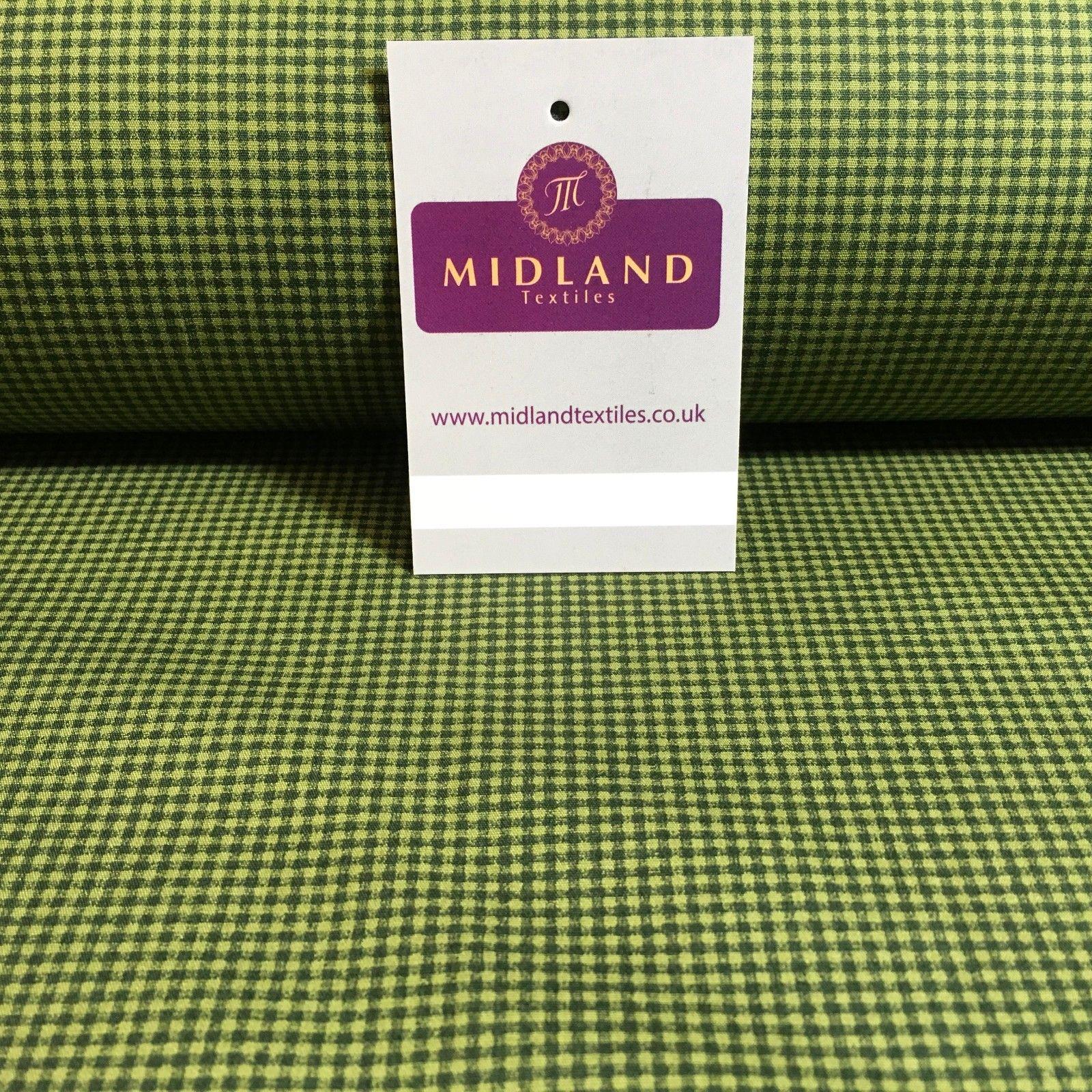 Micro check Printed Cotton Poplin Gingham dress fabric 45' M759 Mtex