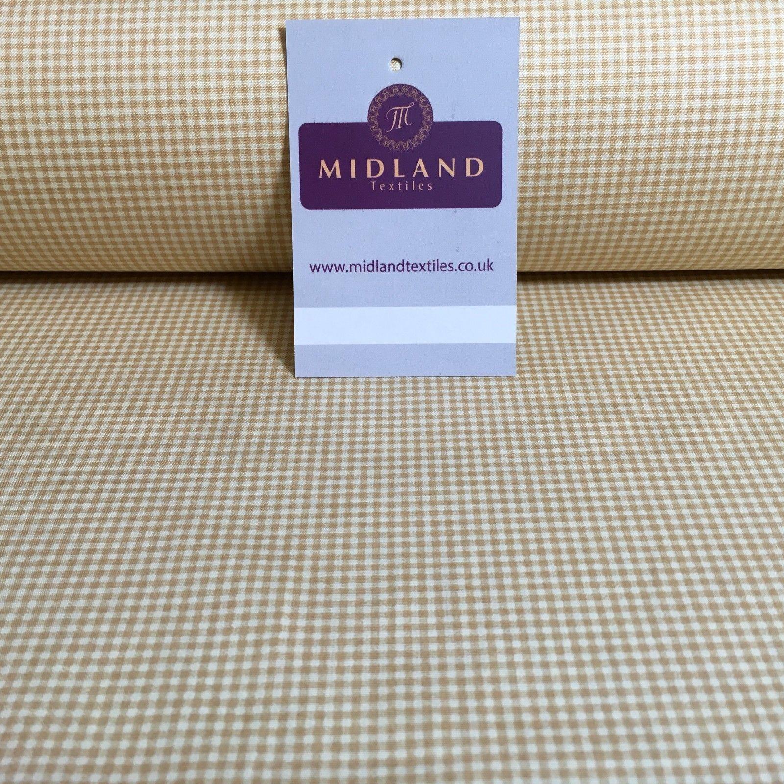 Micro check Printed Cotton Poplin Gingham dress fabric 45' M759 Mtex