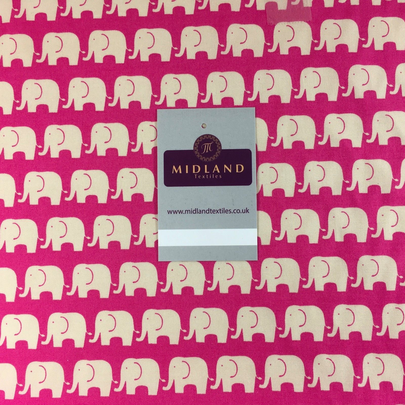 Retro Novelty Elephant Herd Fabric Print 100% Cotton 44' Wide M528 Mtex