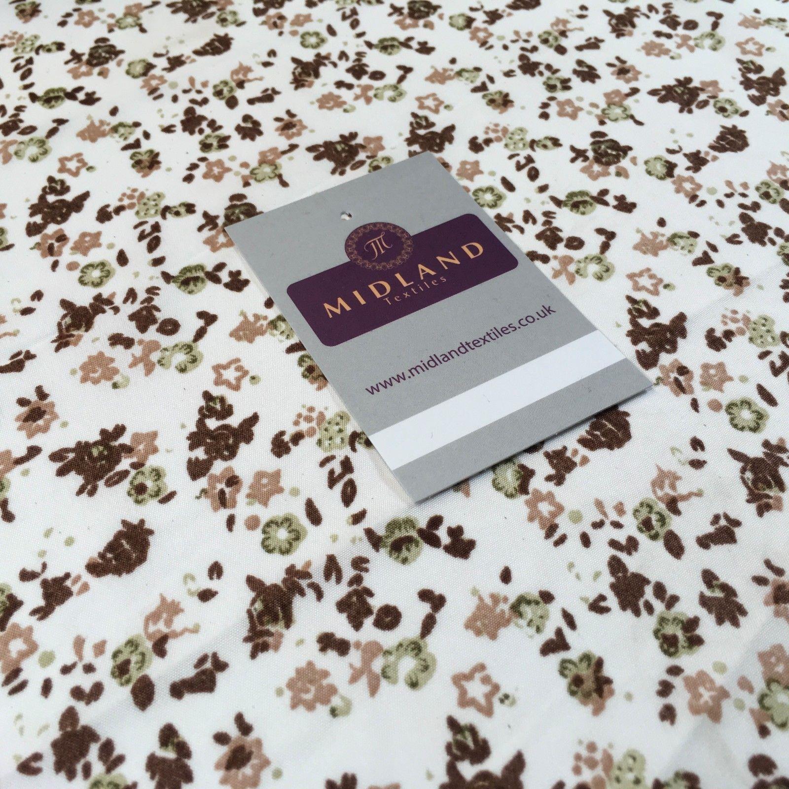 Small Ditsy Floral Printed Poly cotton dress fabric 44' wide M761 Mtex