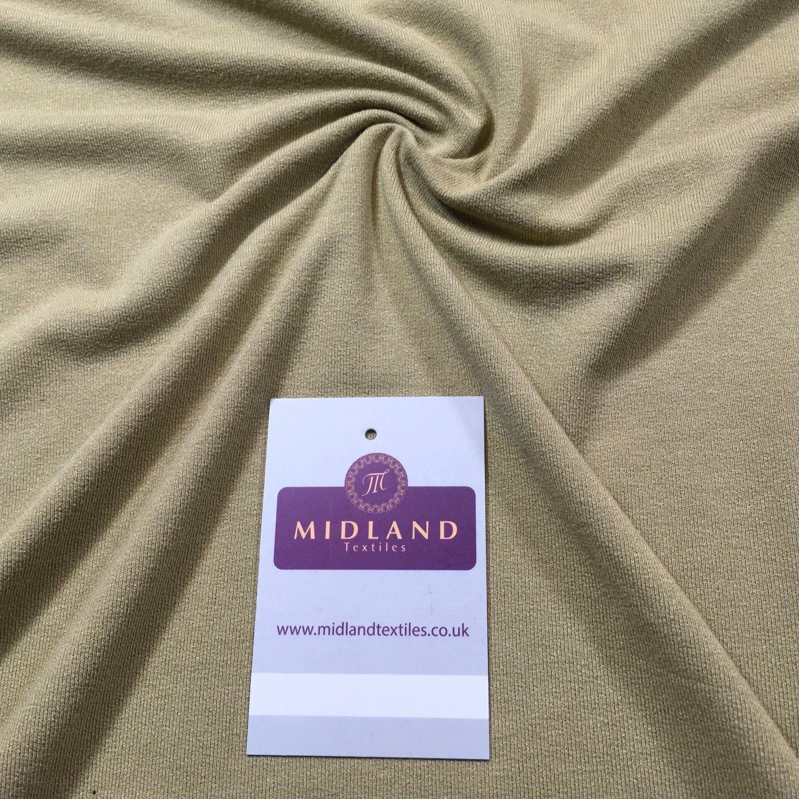 Sand Plain medium weight textured Cotton Jersey Dress fabric 58' M720-42 Mtex