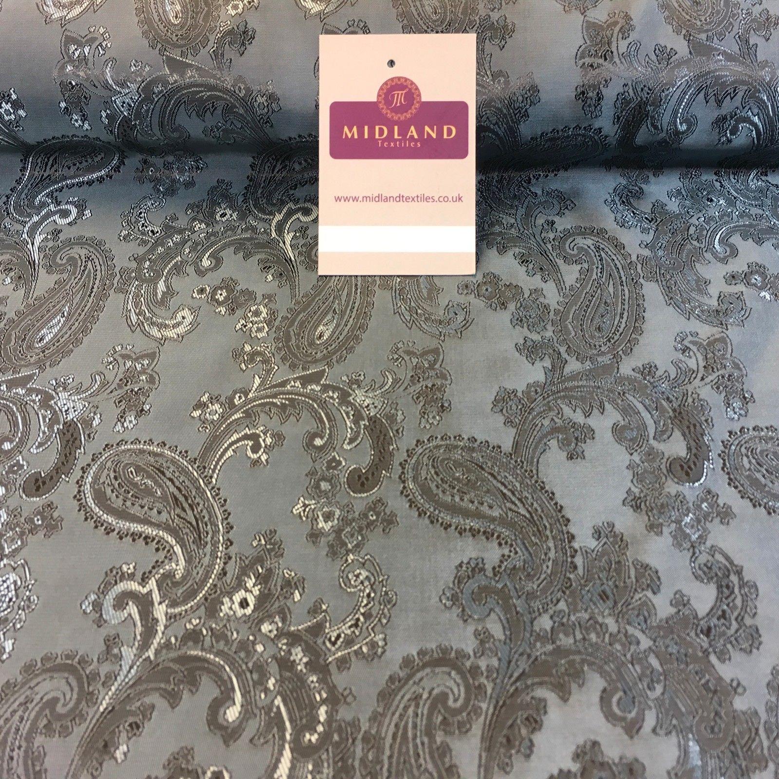 Two Toned Paisley Metallic Jacquard Lining perfect for ties 56' Wide M771 Mtex