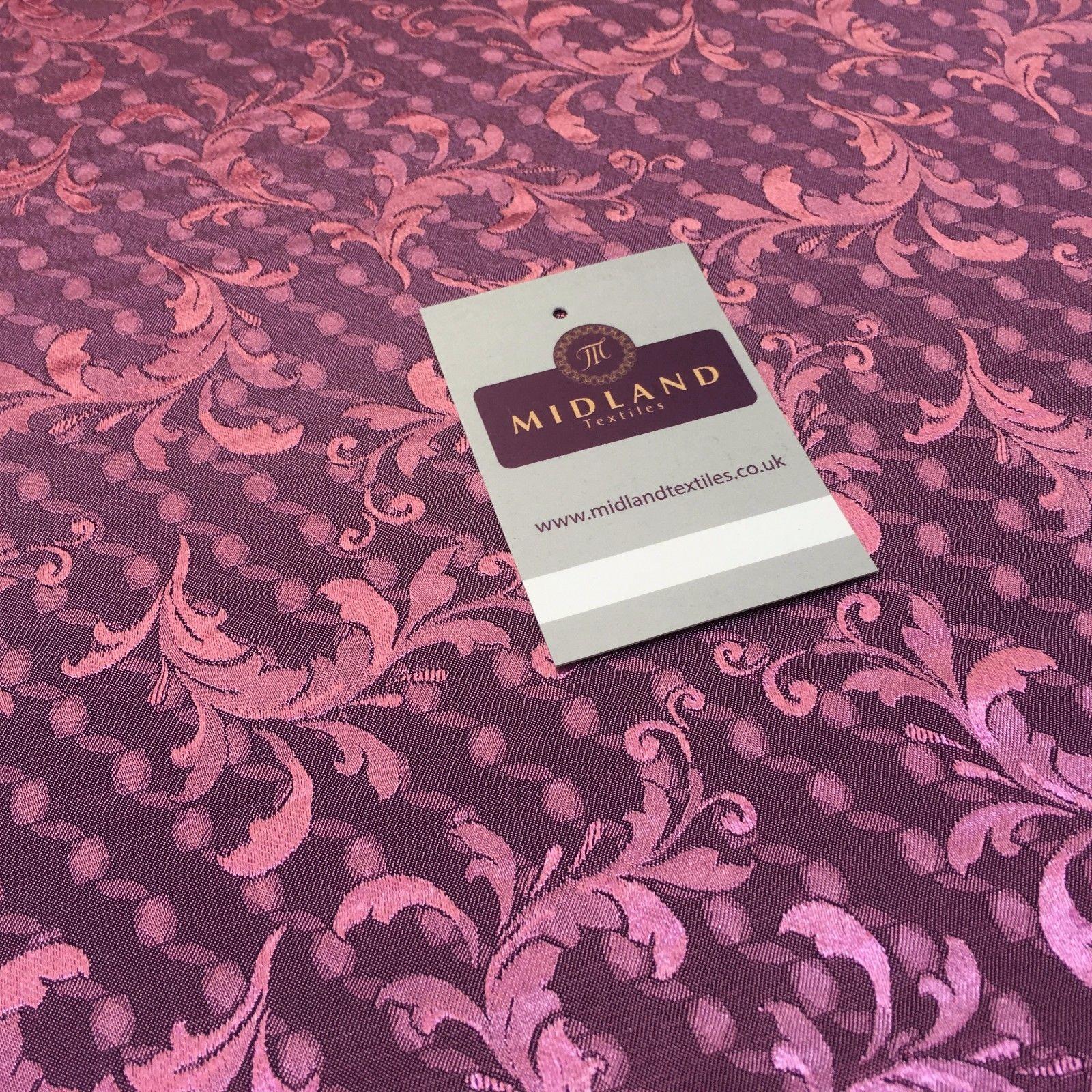 Two Tonal Floral Catonic Satin Jacquard printed Dress fabric 58' Wide M749 Mtex