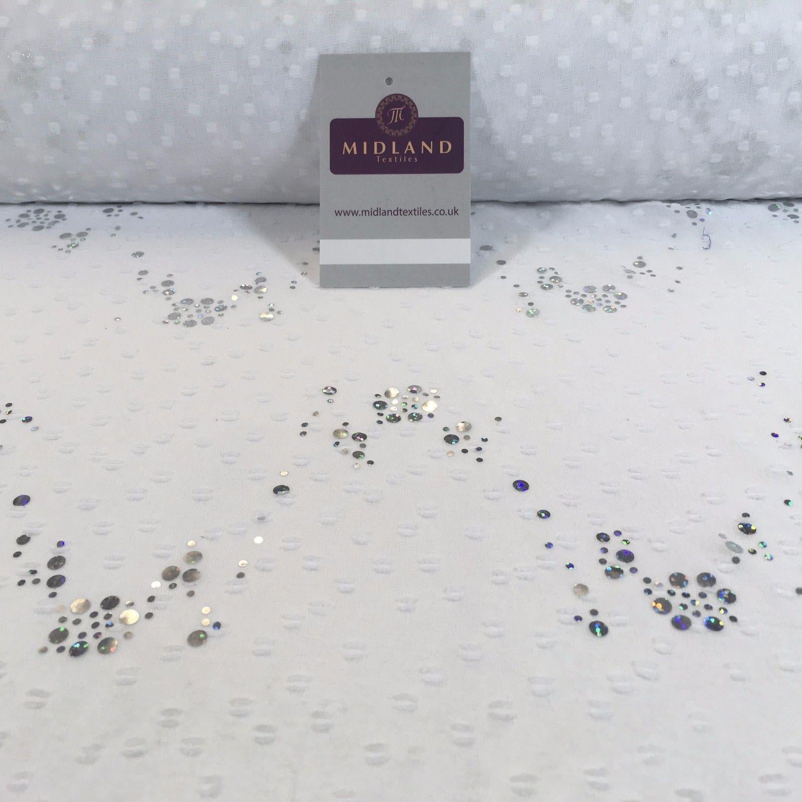 Lightweight Uragiri Chiffon with Hologram sequins fabric 55' M752 Mtex