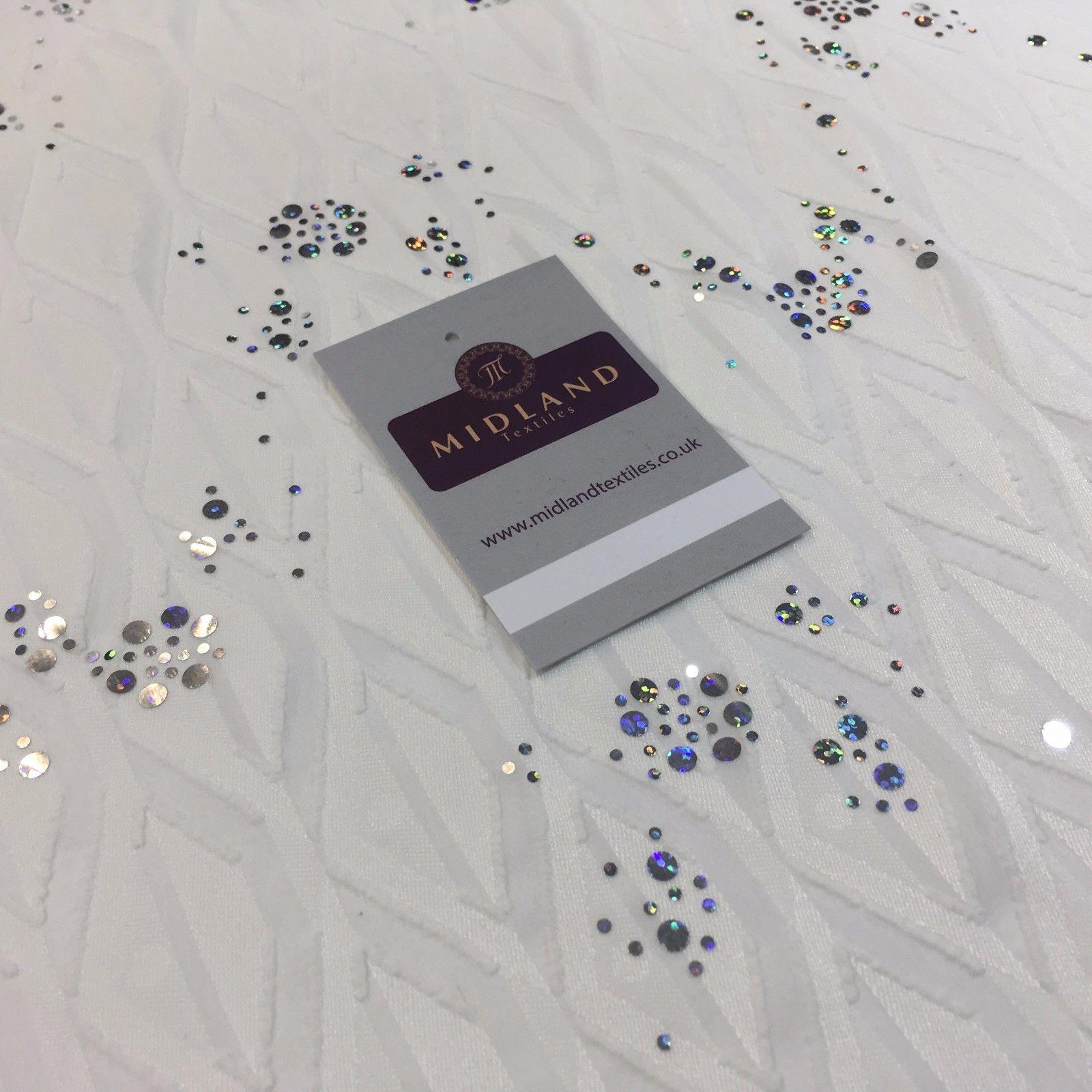 Lightweight Uragiri Chiffon with Hologram sequins fabric 55' M752 Mtex