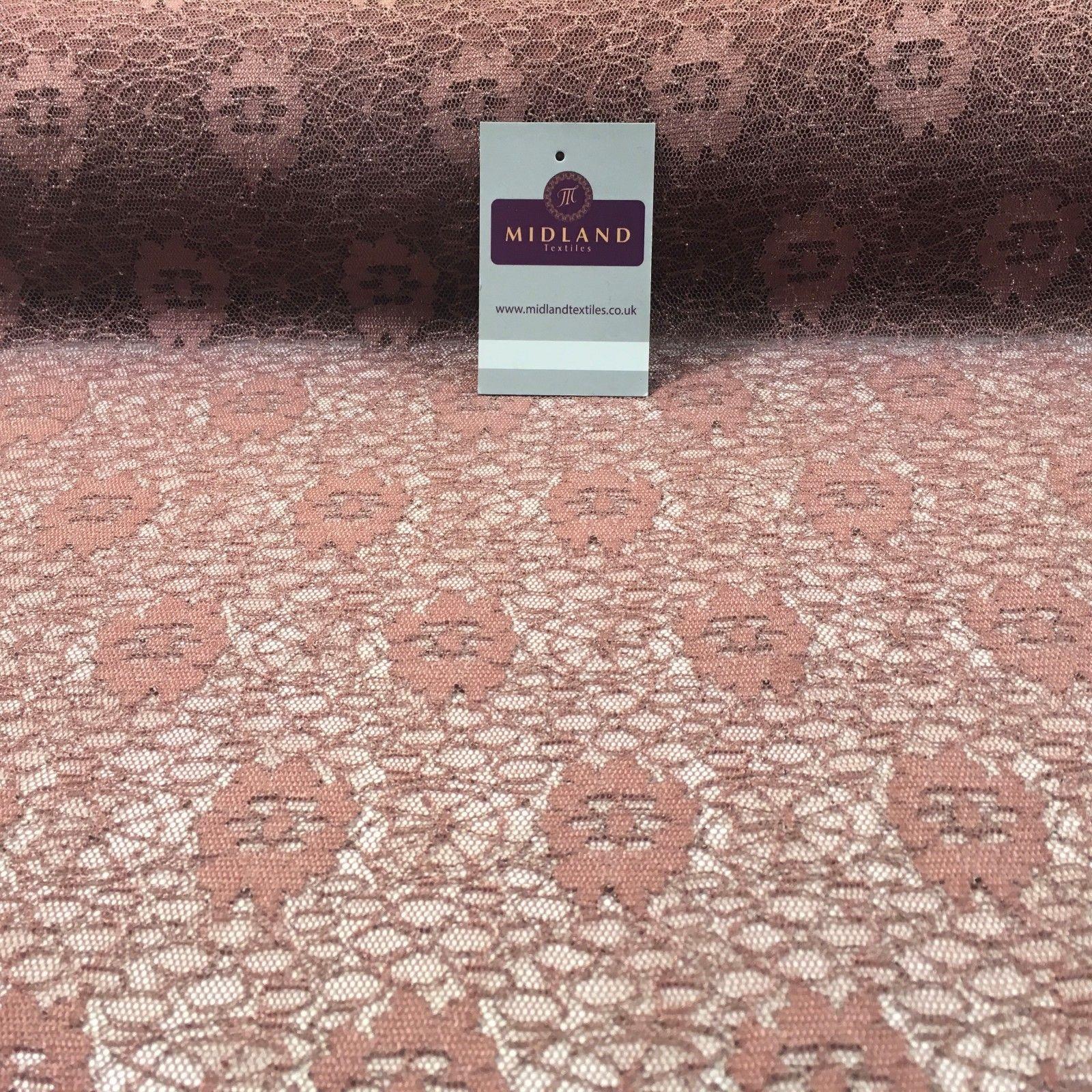 Mauve lace wedding, dress, evening fabric 58' M186-38 Mtex