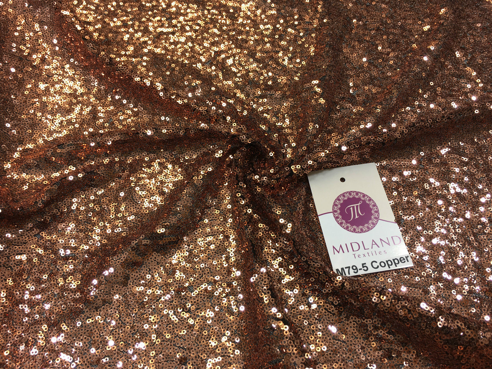 Sensational 3mm Sewn On allover Sequins On Net Fabric 48' Wide Dress Fabric M79 Mtex