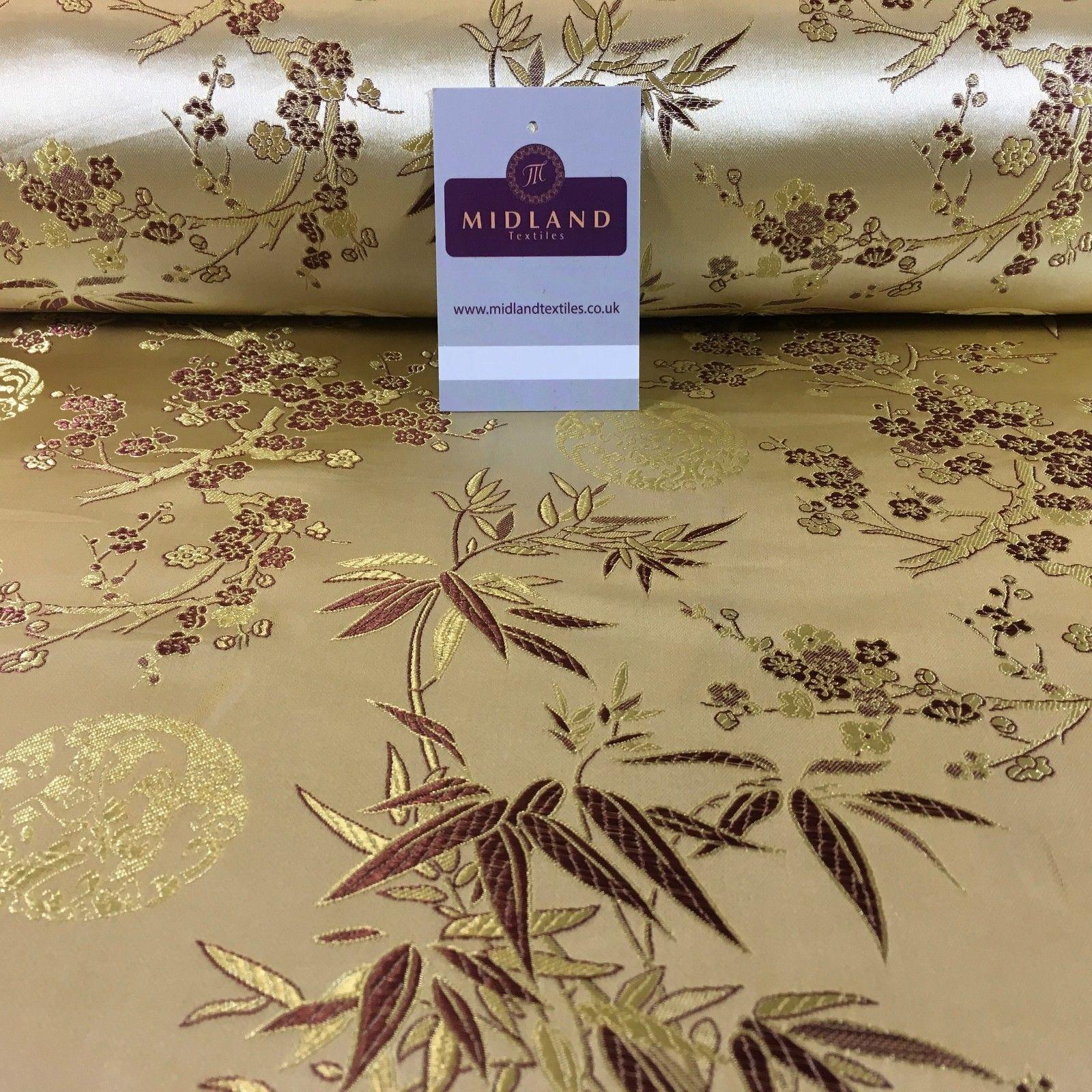 Chinese Shanghai Floral blossom Silky Satin Brocade dress fabric 45' wide M798