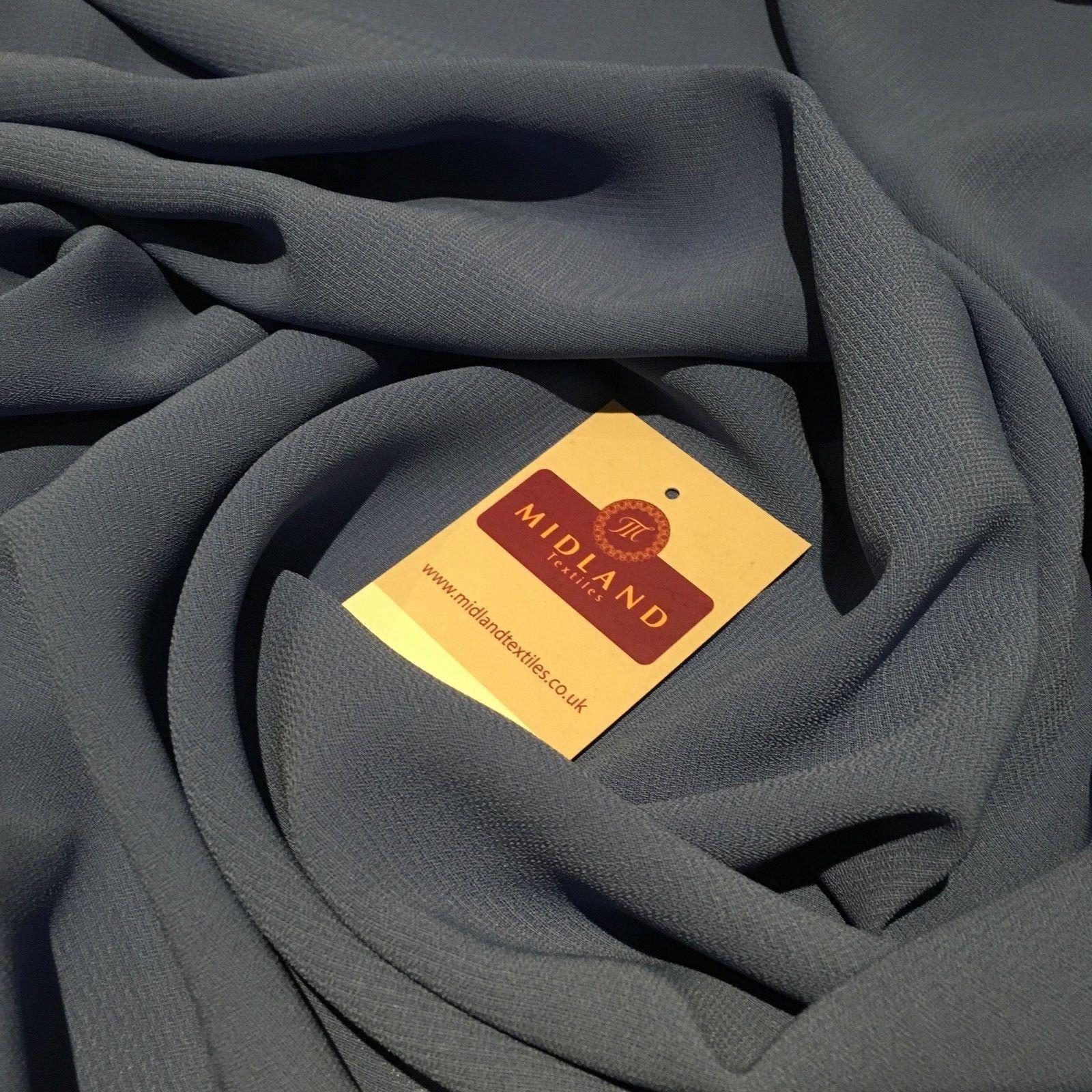 Ribbed Moss crepe Georgette woven Fabric 44' MJ822 Mtex