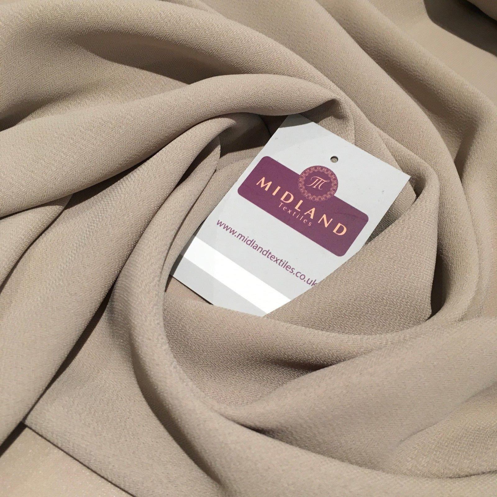 Ribbed Moss crepe Georgette woven Fabric 44' MJ822 Mtex