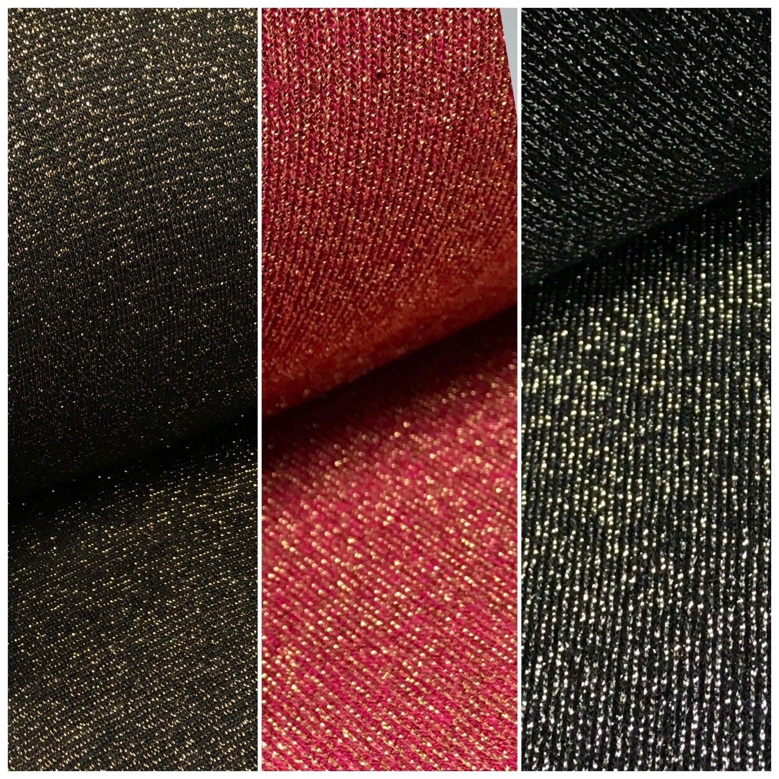 Jersey Stretch Shimmer Metallic Ribbed Dress Fabric 55' Wide Mtex M836
