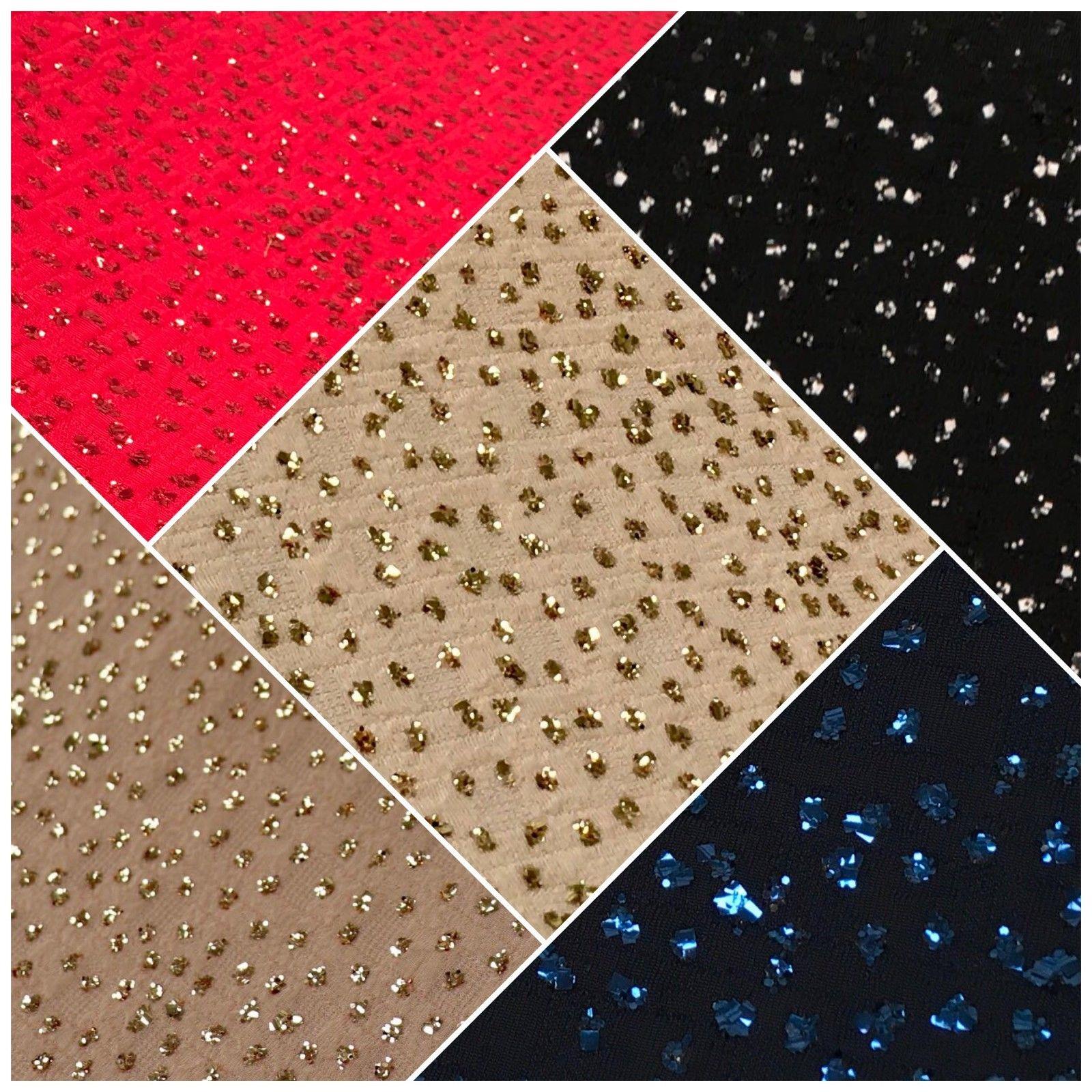 Glitter Crinkle Jersey Lycra Stretch Spangle Fukuro Fabric 54" Wide MQ832 Mtex