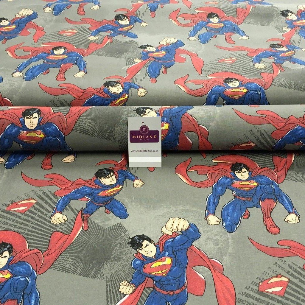 100% Cotton DC Marvels Comic Superman Printed Craft Fabric 58" wide MH869