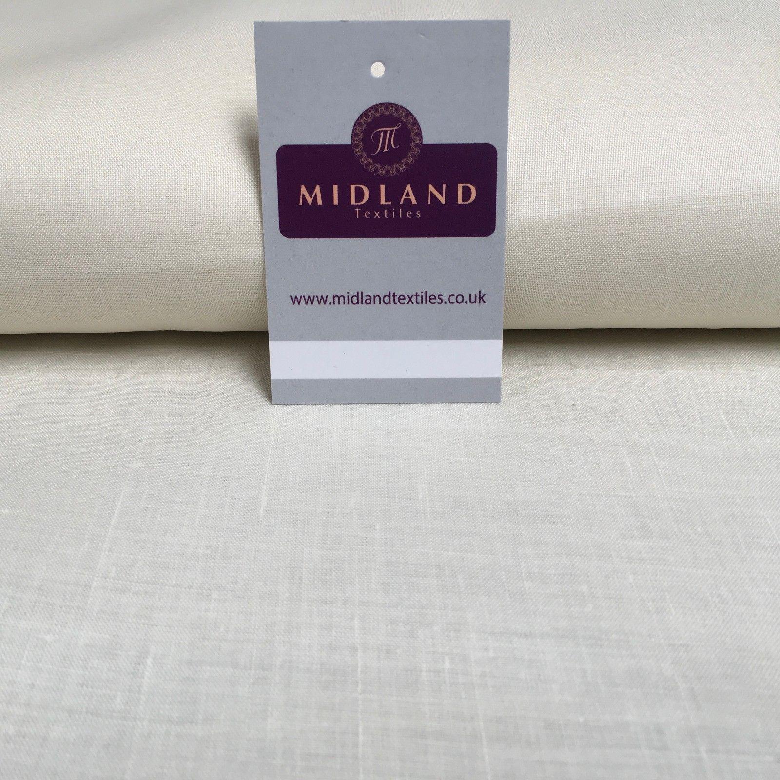 100% Linen Ramie Ideal for Clothing, Handkerchiefs tablecloths Fabric 53' MD890