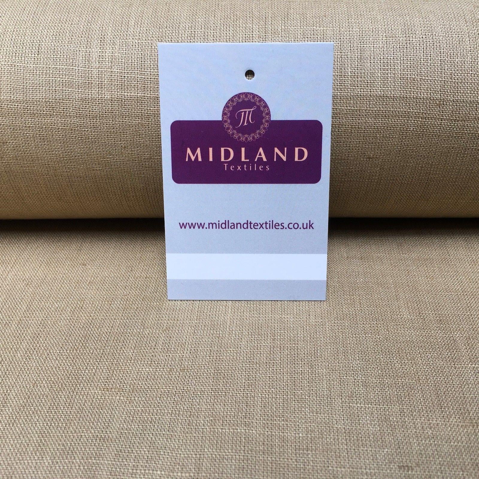 100% Plain Indian Linen Dress Fabric 52' Wide MK899 Mtex