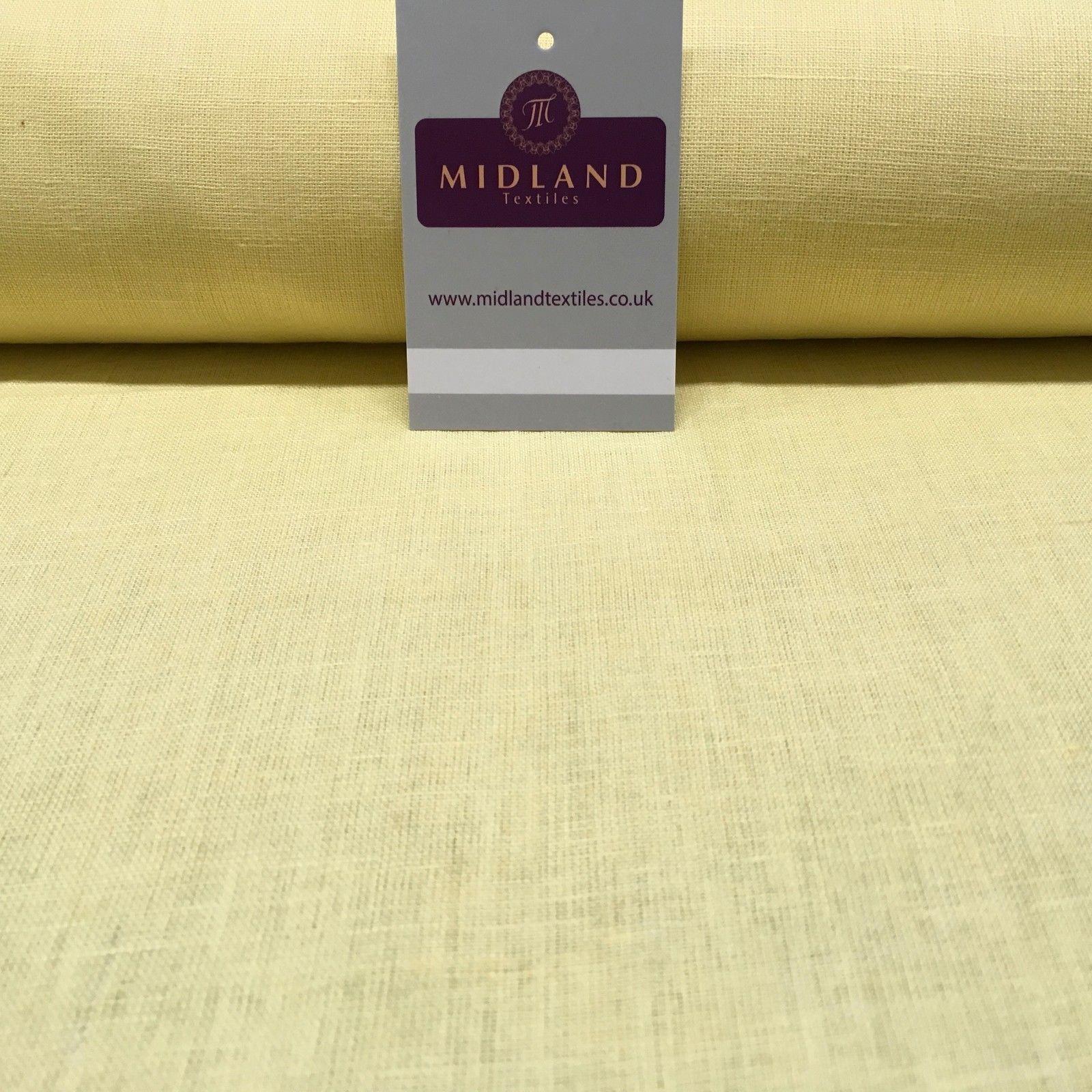 100% Plain Indian Linen Dress Fabric 52" Wide MK899 Mtex