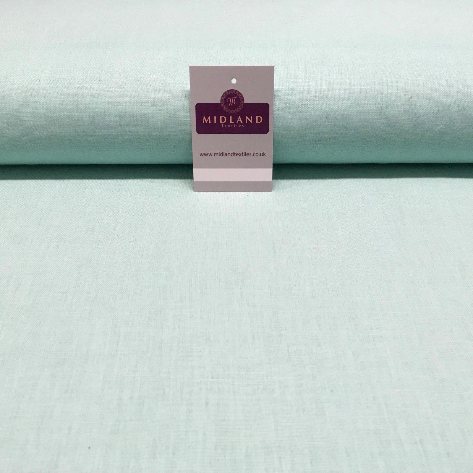 100% Plain Indian Linen Dress Fabric 52' Wide MK899 Mtex