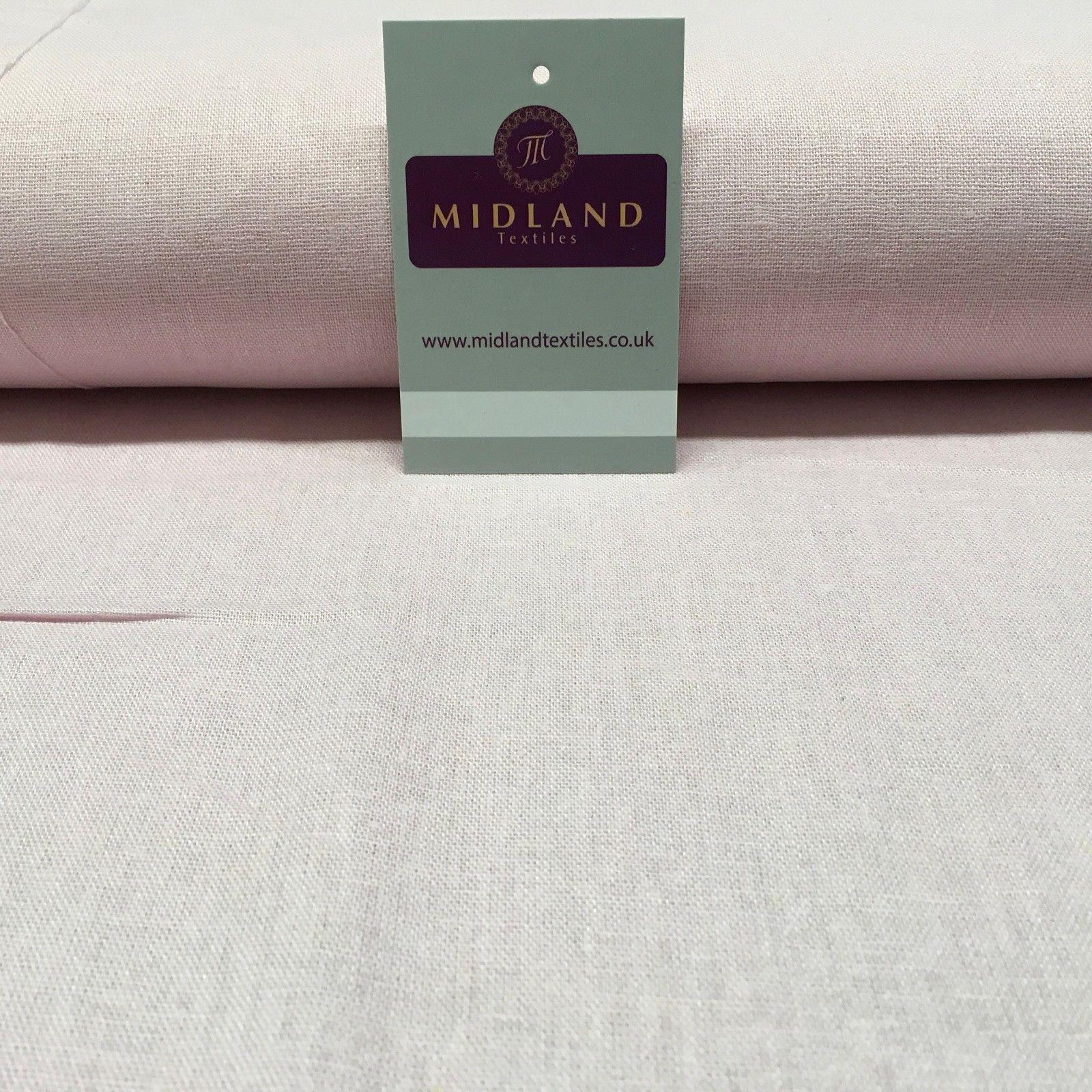 100% Plain Indian Linen Dress Fabric 52" Wide MK899 Mtex