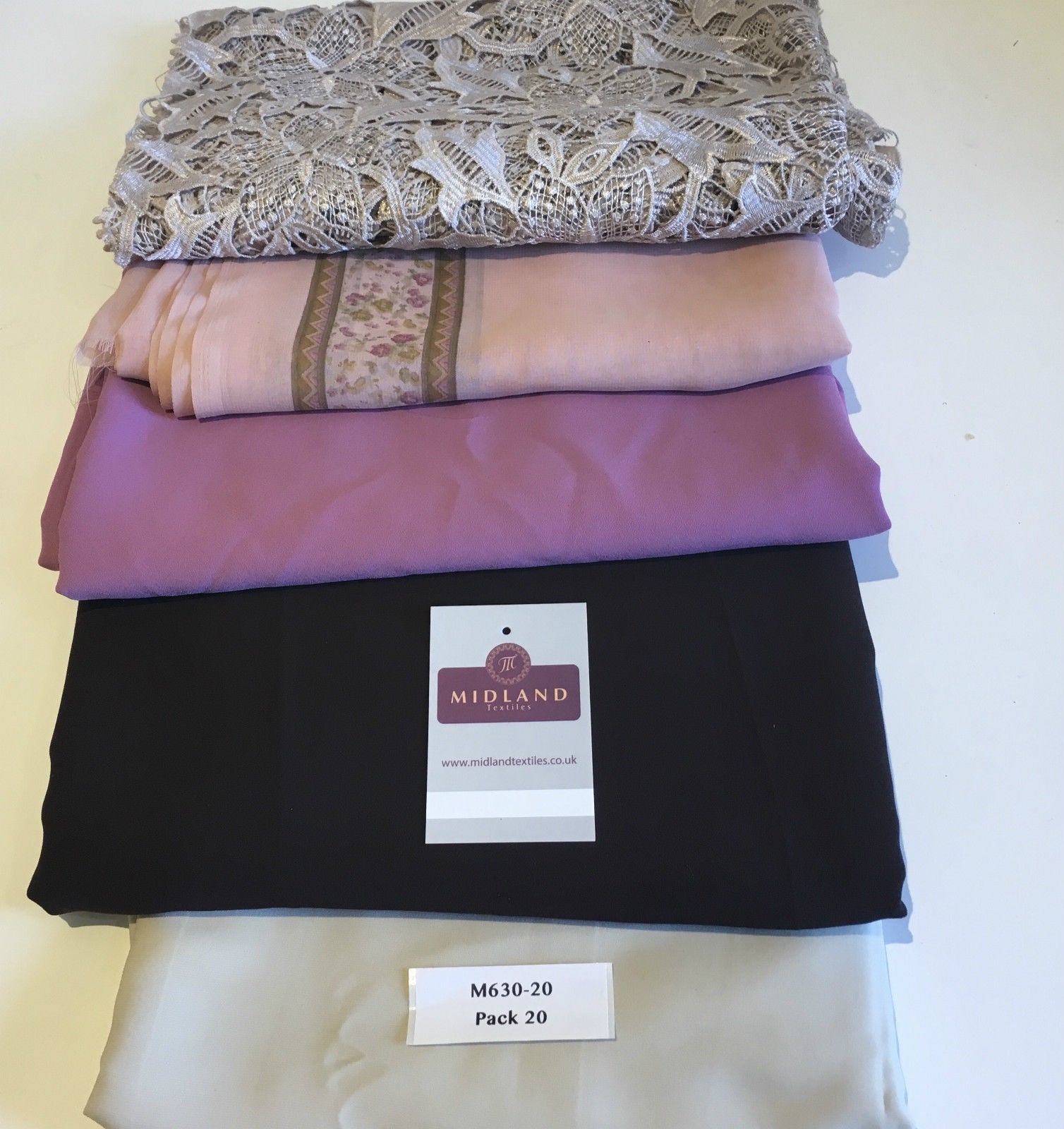 Mixed Assorted fabric Pack of 5 remnants patchwork quilting crafting M630 Mtex