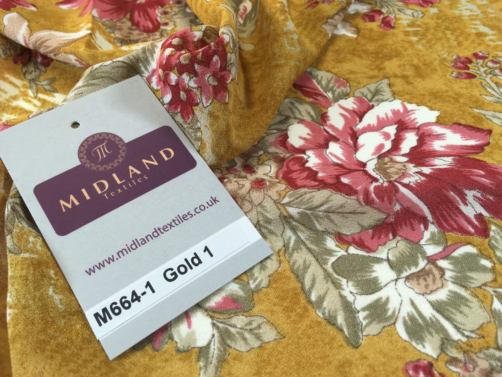 Lightweight Floral Printed Rayon Crepe dress fabric 39' wide M664