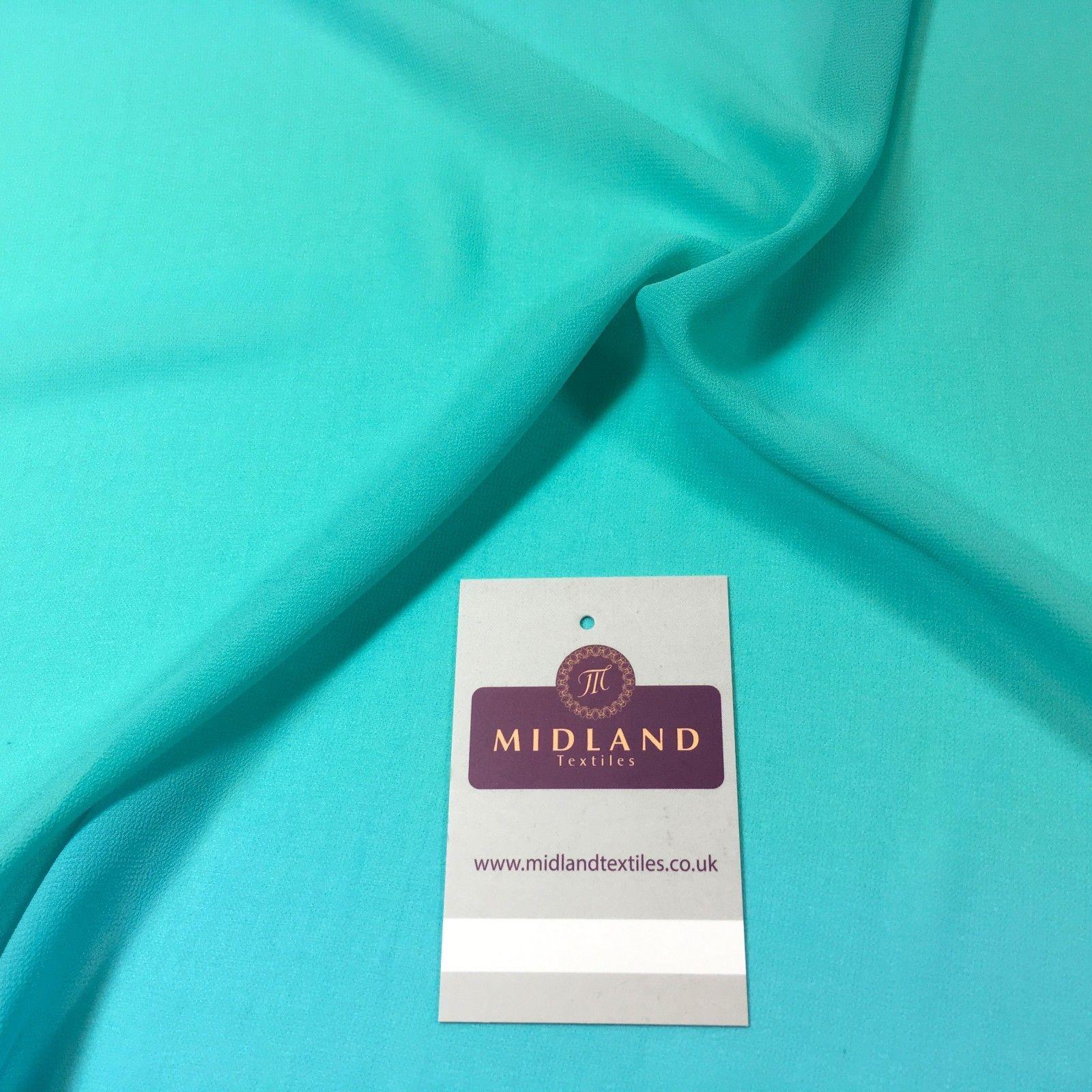 Plain Sheer Georgette chiffon dress, scarf, evening wear fabric 58' M746 Mtex