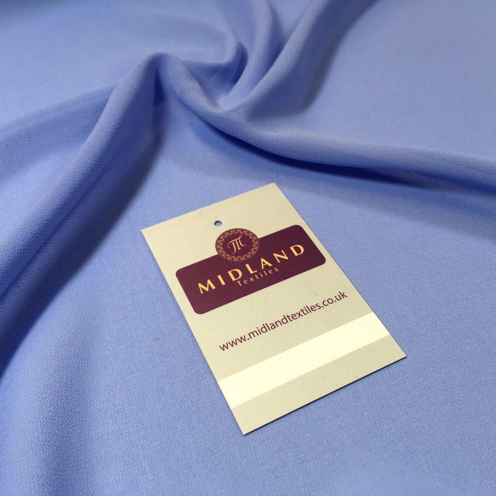 Plain Sheer Georgette chiffon dress, scarf, evening wear fabric 58' M746 Mtex