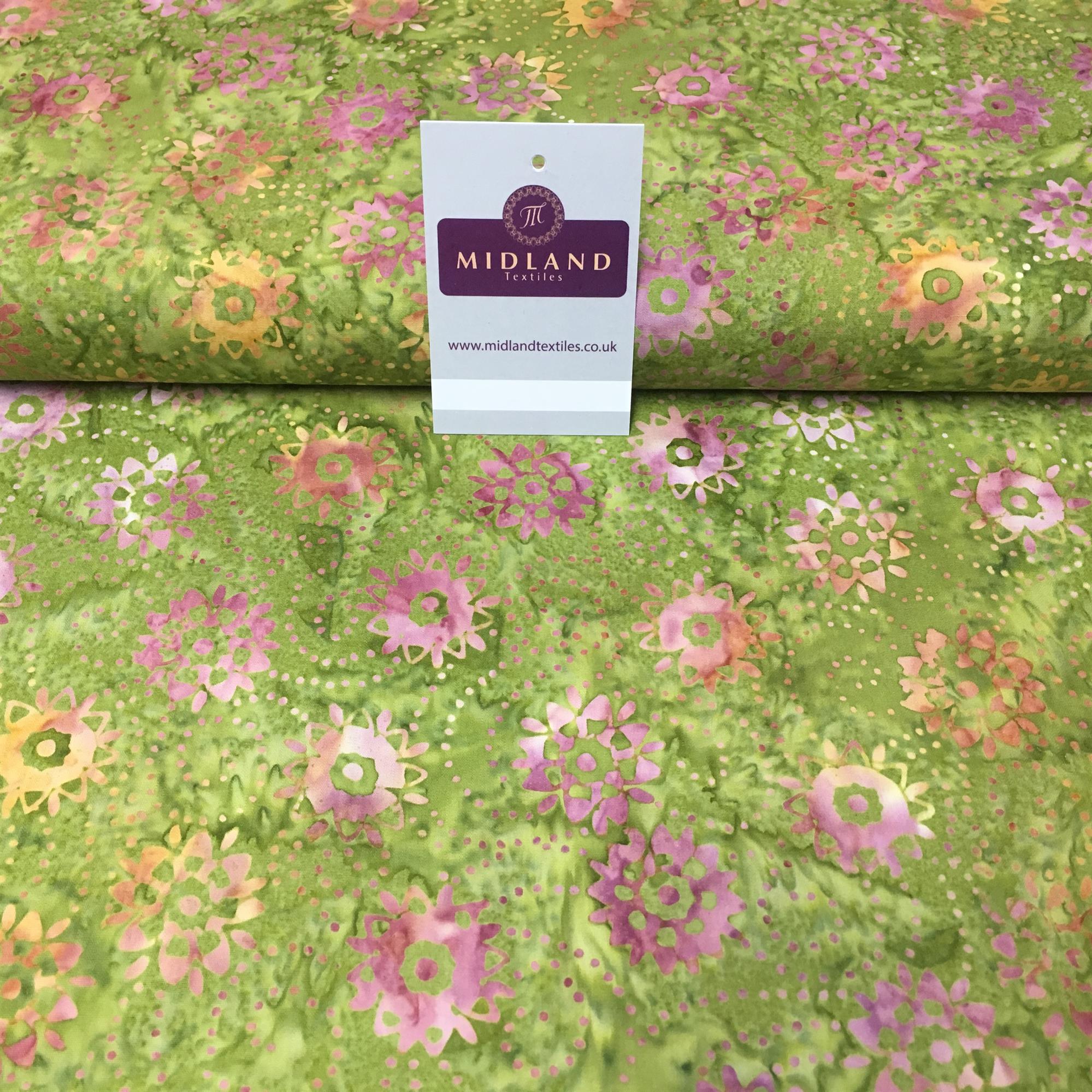 Clog Tie Dye Bali Batik 100% Cotton patchwork Fabric 44" Wide MK900 Mtex Teal A / Sample