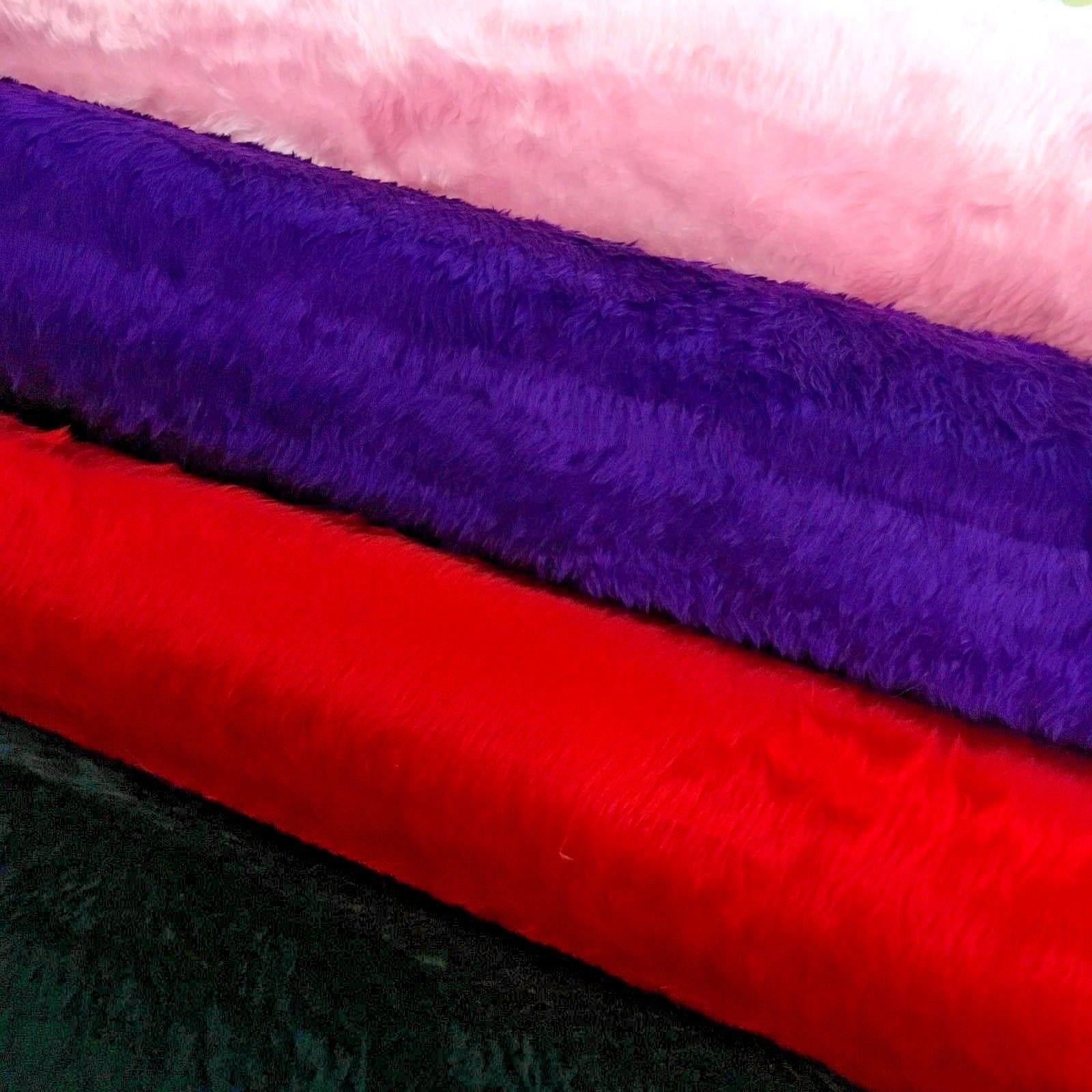 Plain Faux Fur 14 mm soft pile ideal for Clothing, throws Fabric 58" Wide MT930