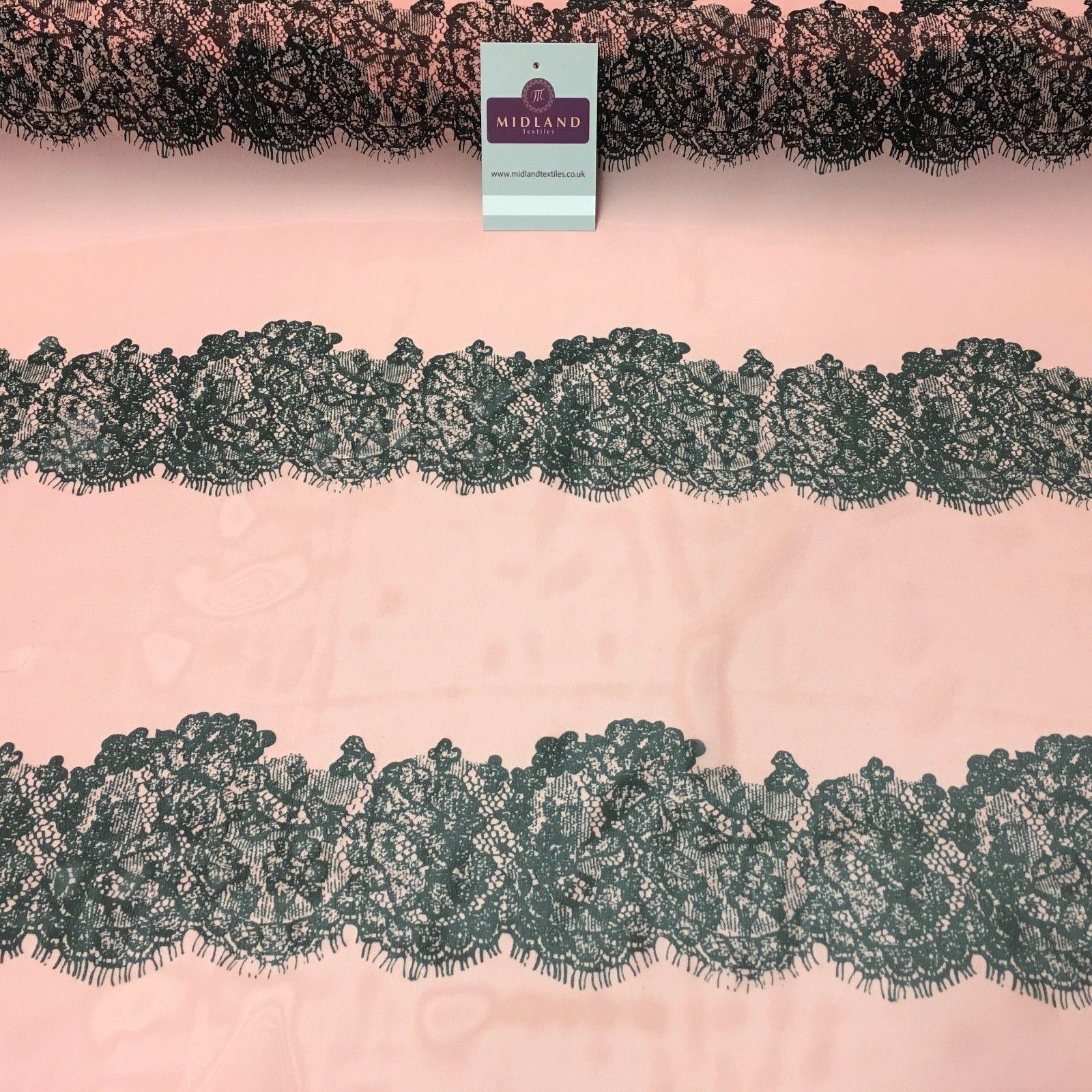 Peach pink lace effect printed chiffon high street Fabric 58" Wide M401-56 Mtex
