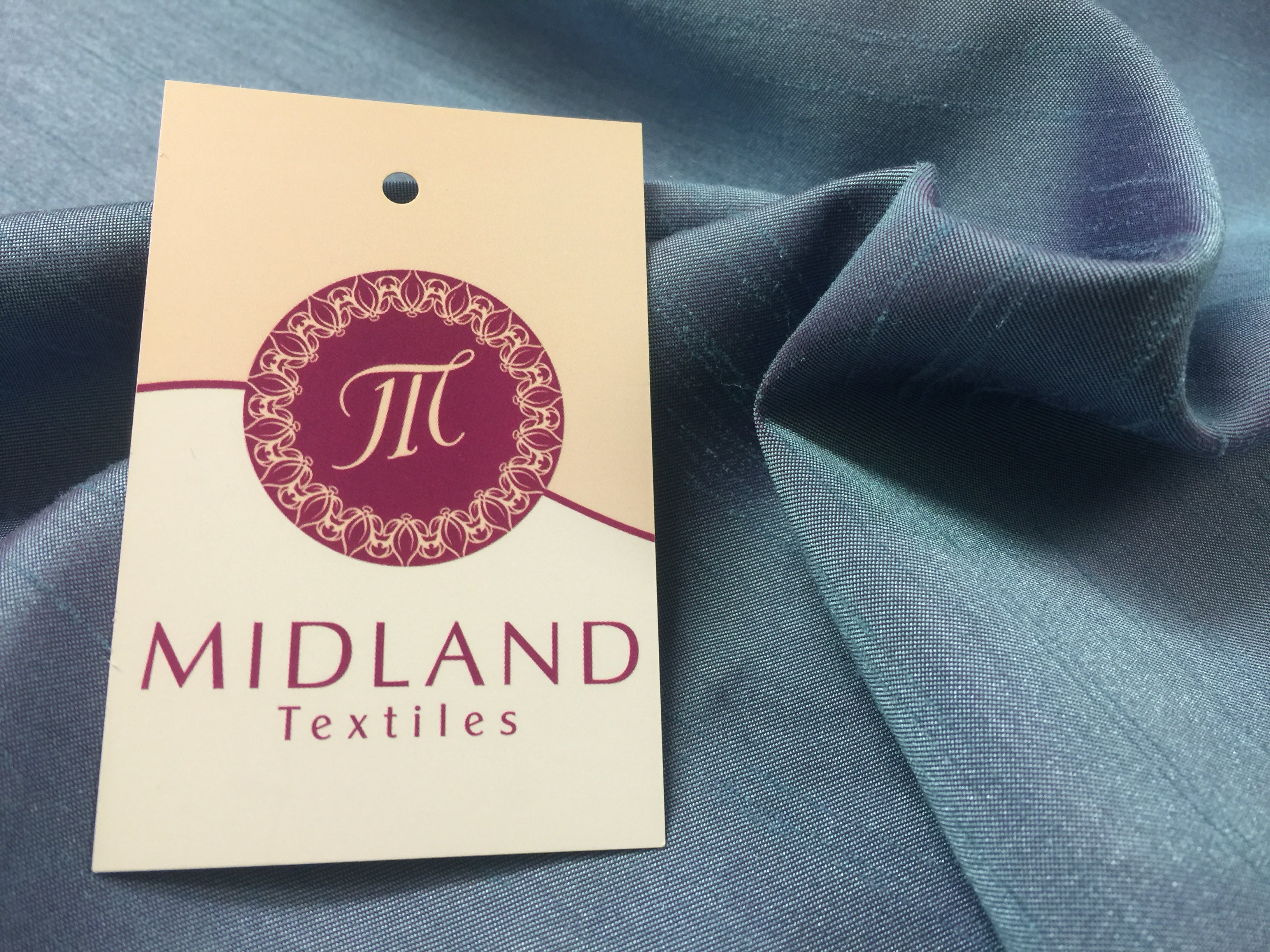 SATIN BACKED FAUX DUPION Shantung RAW SILK 100% POLYESTER FABRIC 44' M299