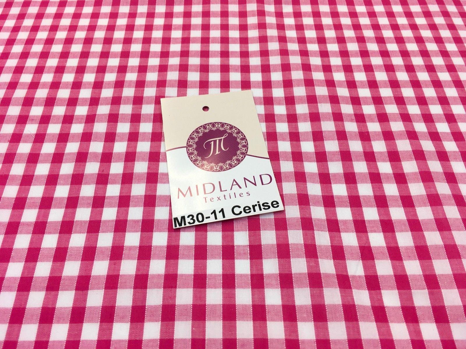 Timeless 1/4 Inch Gingham Fabric Material for Clothing, Aprons, Tablecloths, School Decorations - 44' Wide - M30