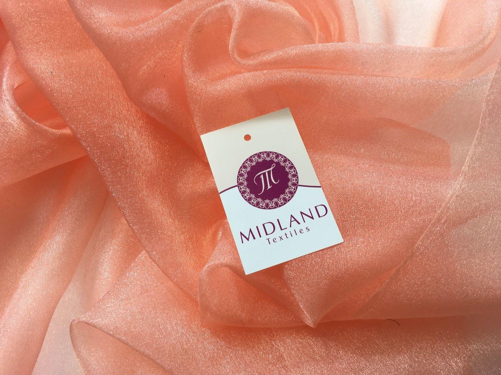 CRYSTAL ORGANZA WEDDING BRIDAL DANCE VEIL DRESS FABRIC MATERIAL 45' WIDE M111