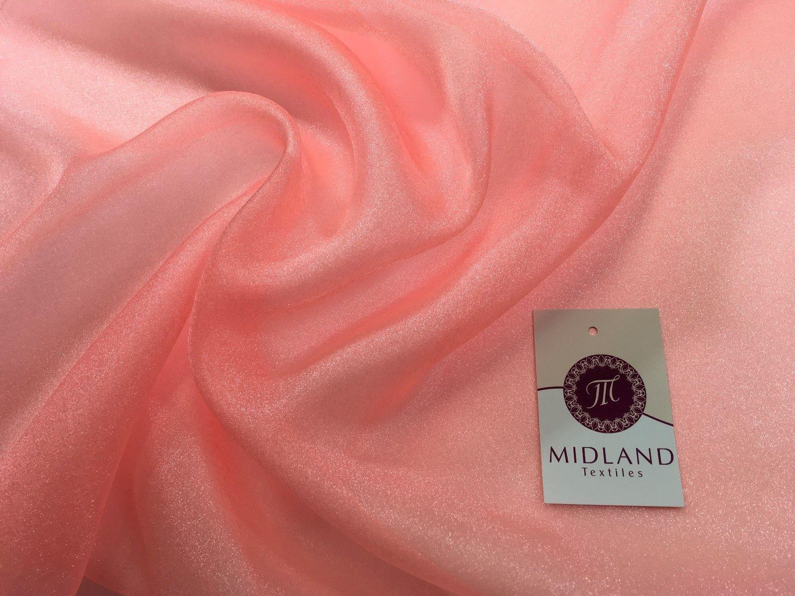 CRYSTAL ORGANZA WEDDING BRIDAL DANCE VEIL DRESS FABRIC MATERIAL 45' WIDE M111