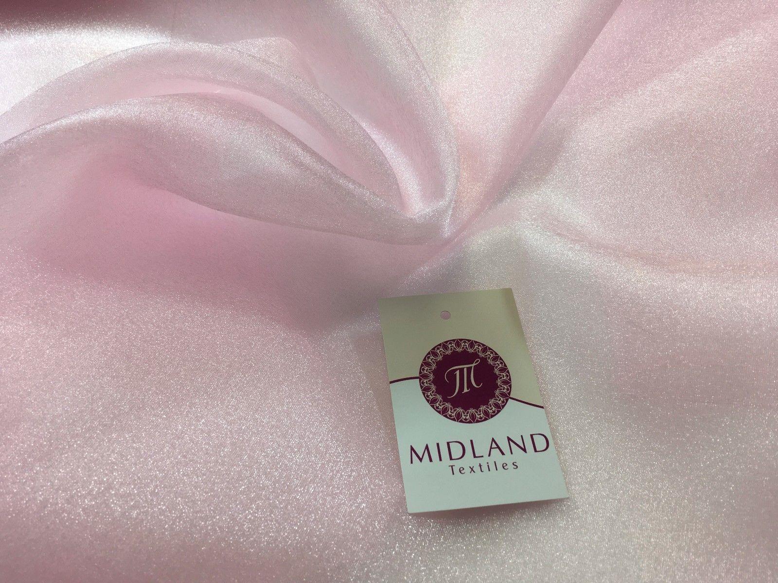 CRYSTAL ORGANZA WEDDING BRIDAL DANCE VEIL DRESS FABRIC MATERIAL 45' WIDE M111