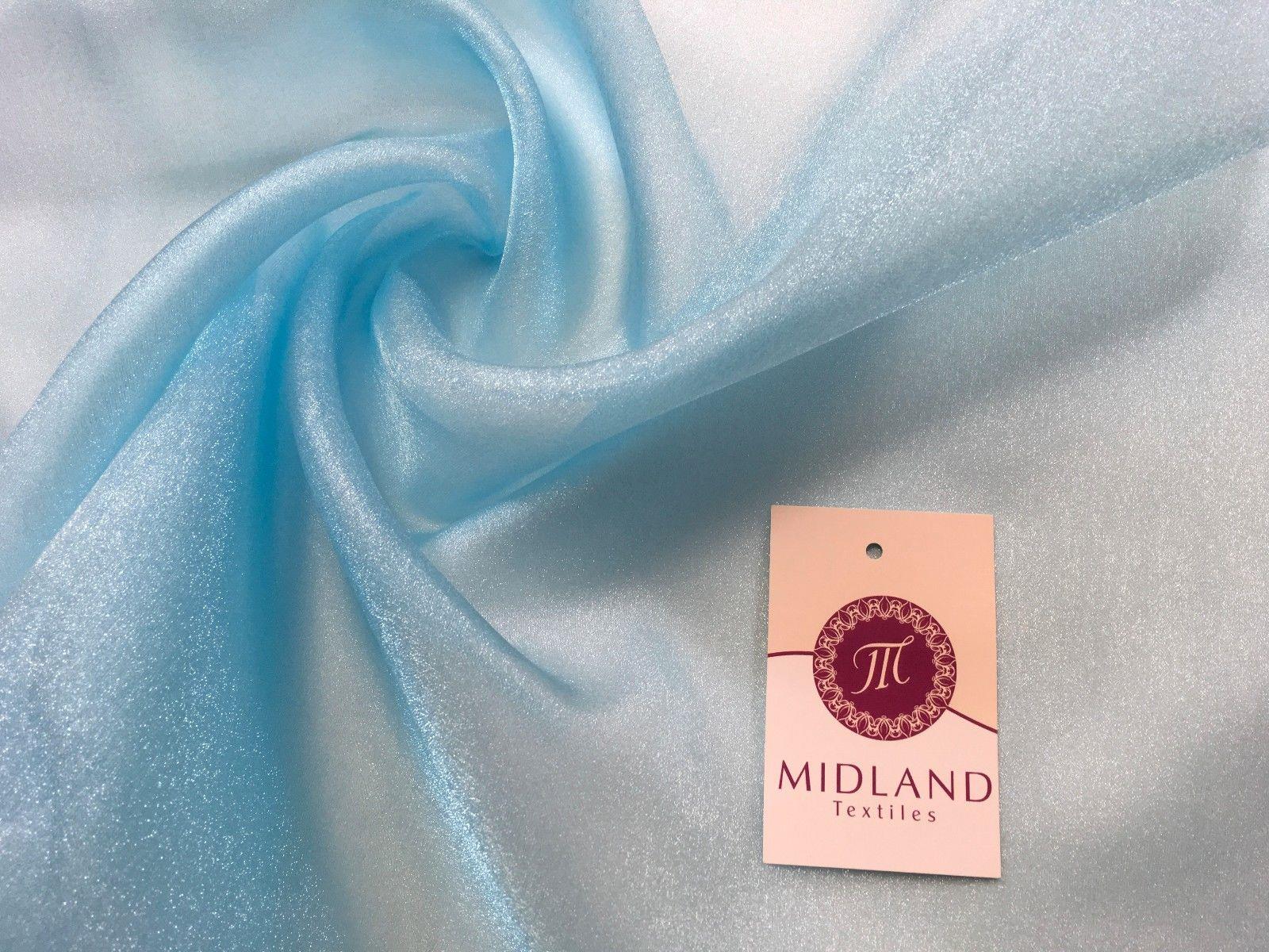 CRYSTAL ORGANZA WEDDING BRIDAL DANCE VEIL DRESS FABRIC MATERIAL 45' WIDE M111