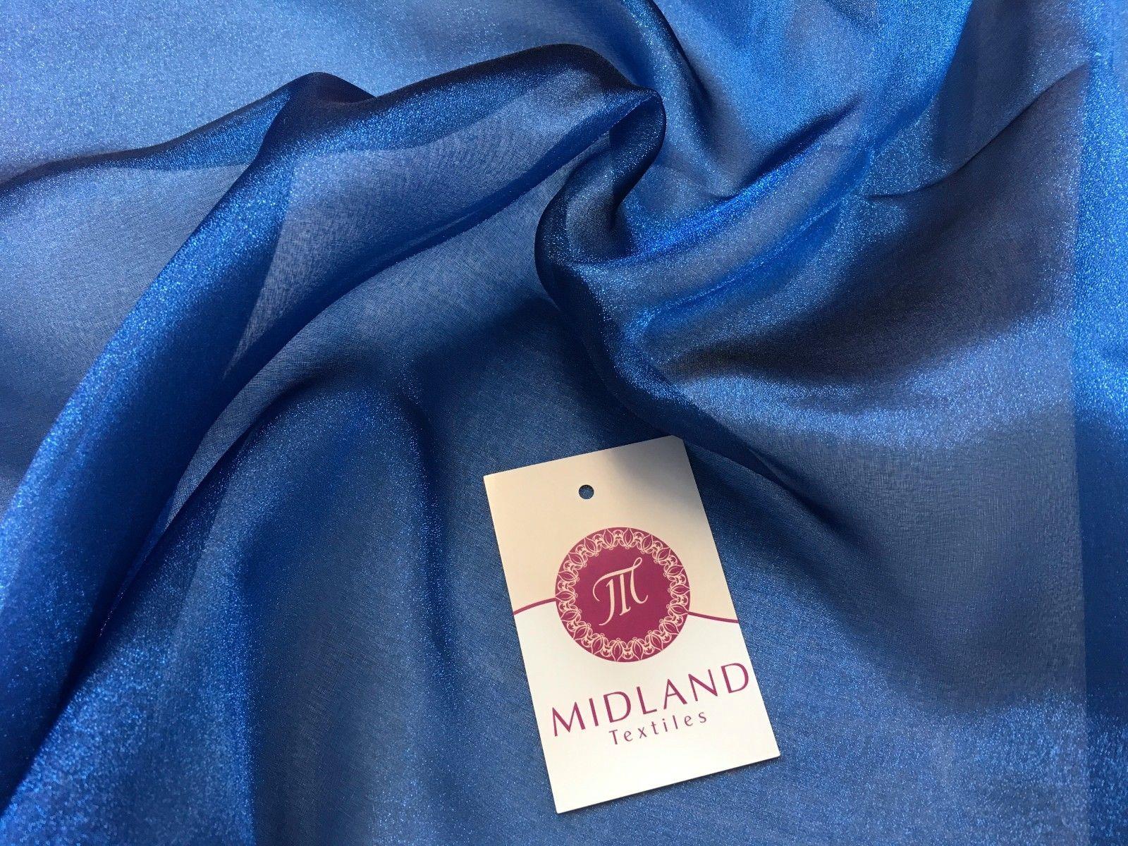 CRYSTAL ORGANZA WEDDING BRIDAL DANCE VEIL DRESS FABRIC MATERIAL 45' WIDE M111