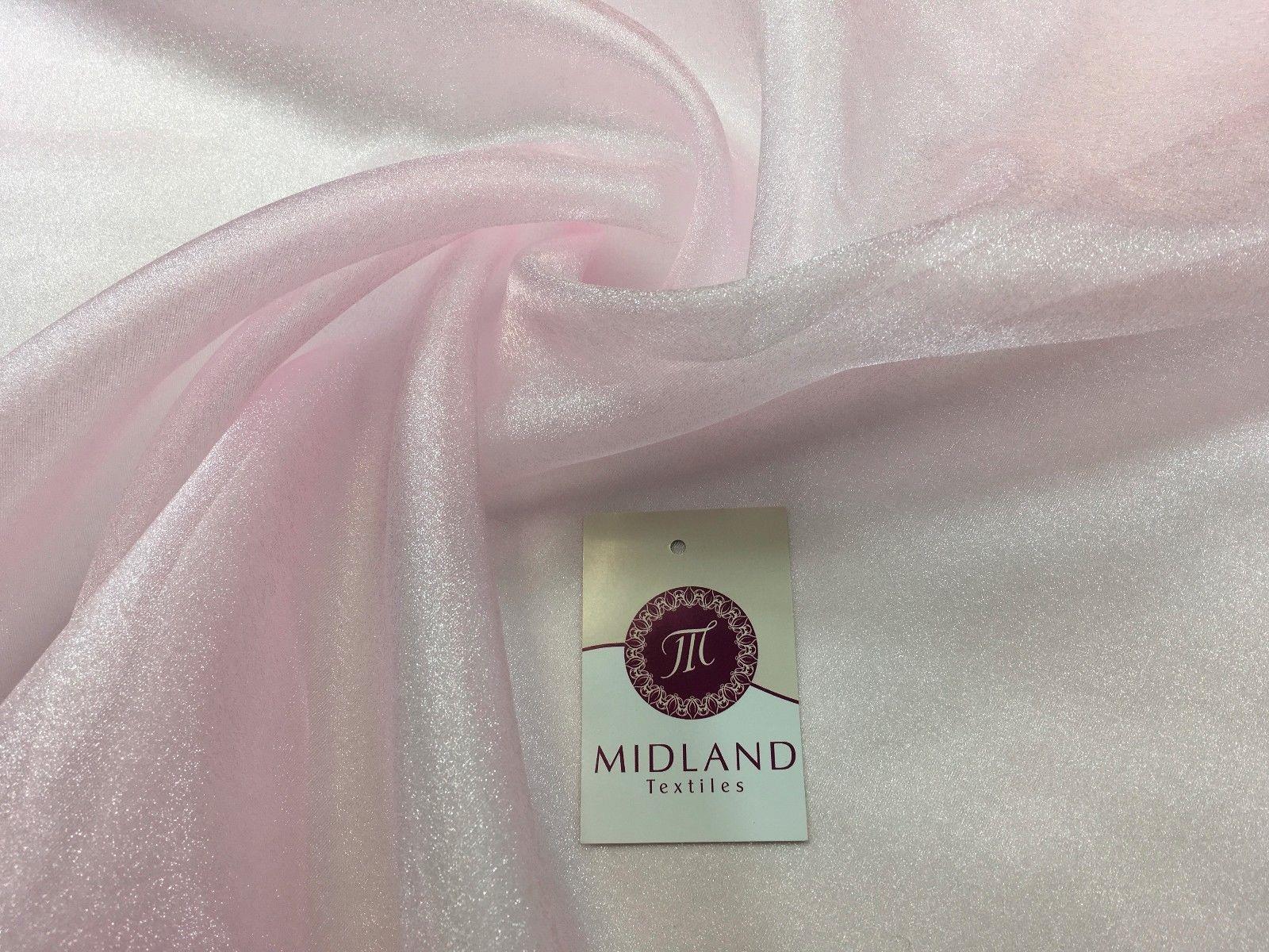 CRYSTAL ORGANZA WEDDING BRIDAL DANCE VEIL DRESS FABRIC MATERIAL 45' WIDE M111