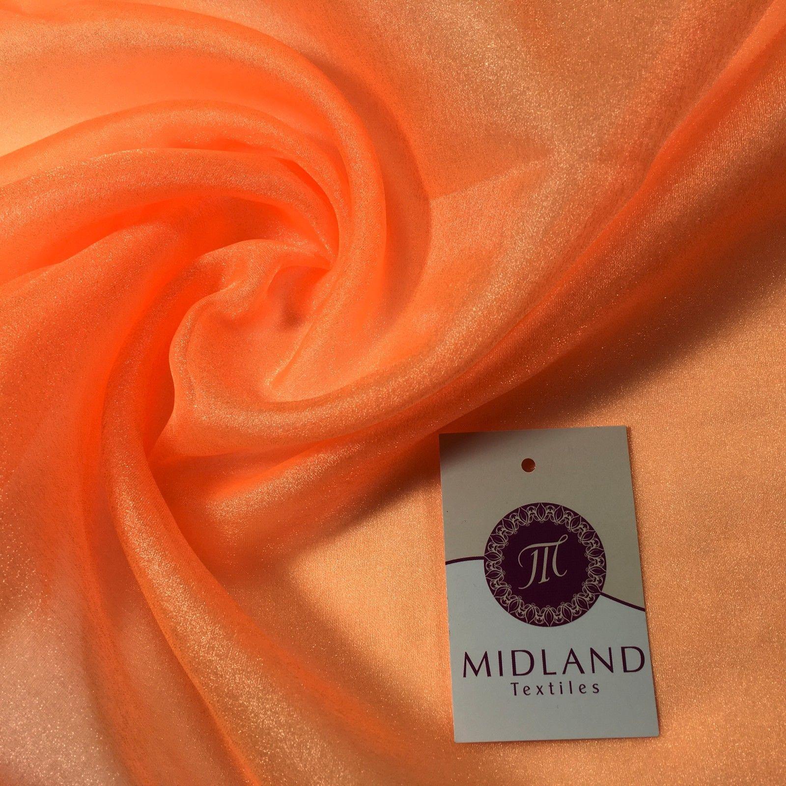 CRYSTAL ORGANZA WEDDING BRIDAL DANCE VEIL DRESS FABRIC MATERIAL 45' WIDE M111