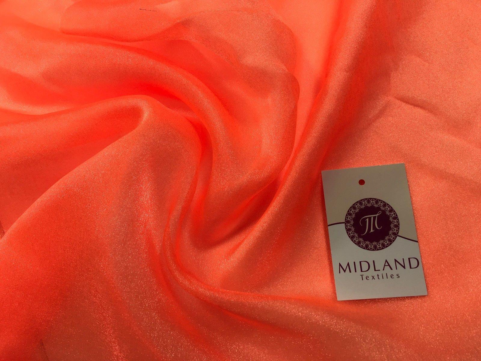 CRYSTAL ORGANZA WEDDING BRIDAL DANCE VEIL DRESS FABRIC MATERIAL 45' WIDE M111